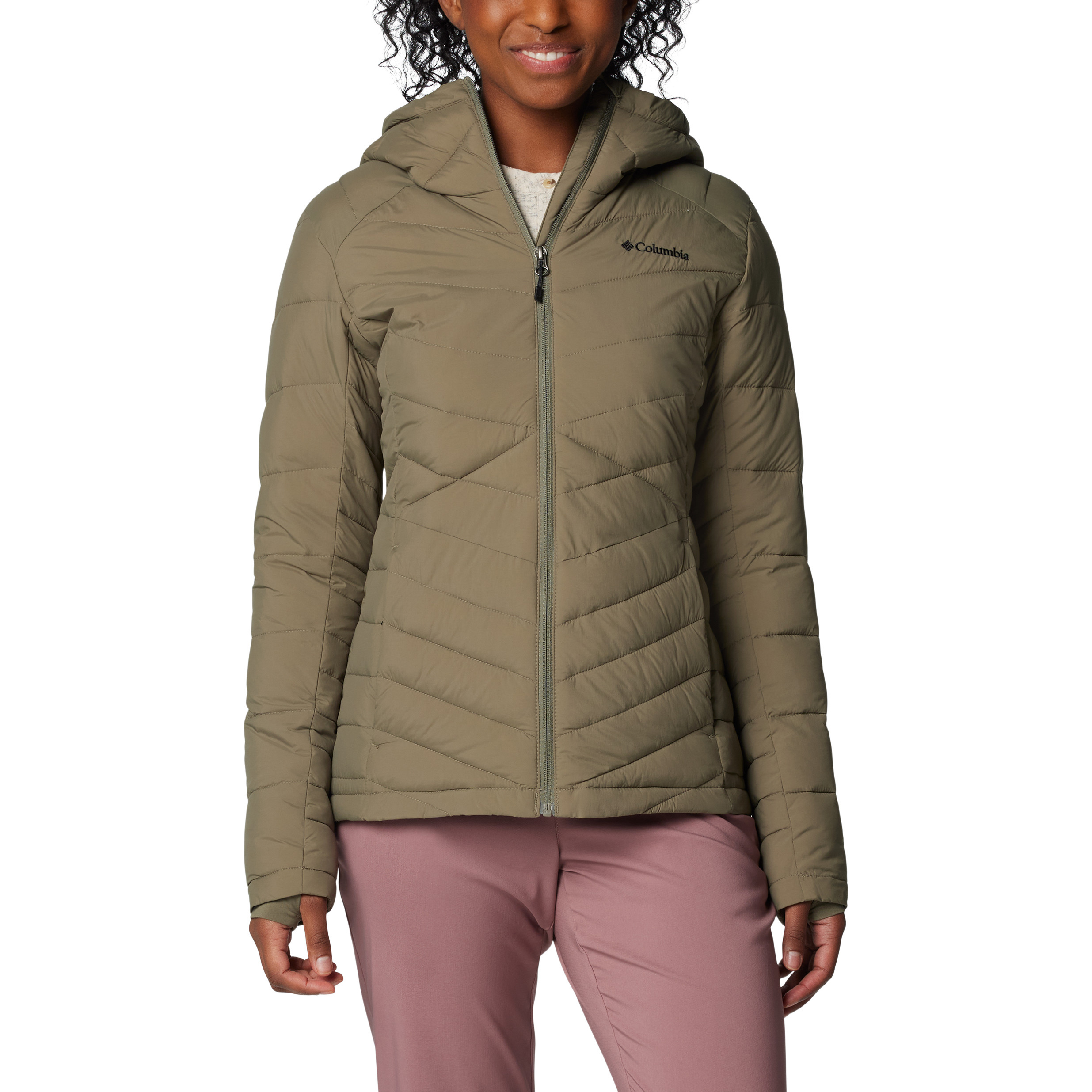 Image of Columbia Joy Peak II Hooded Jacket for Ladies - Stone Green - L