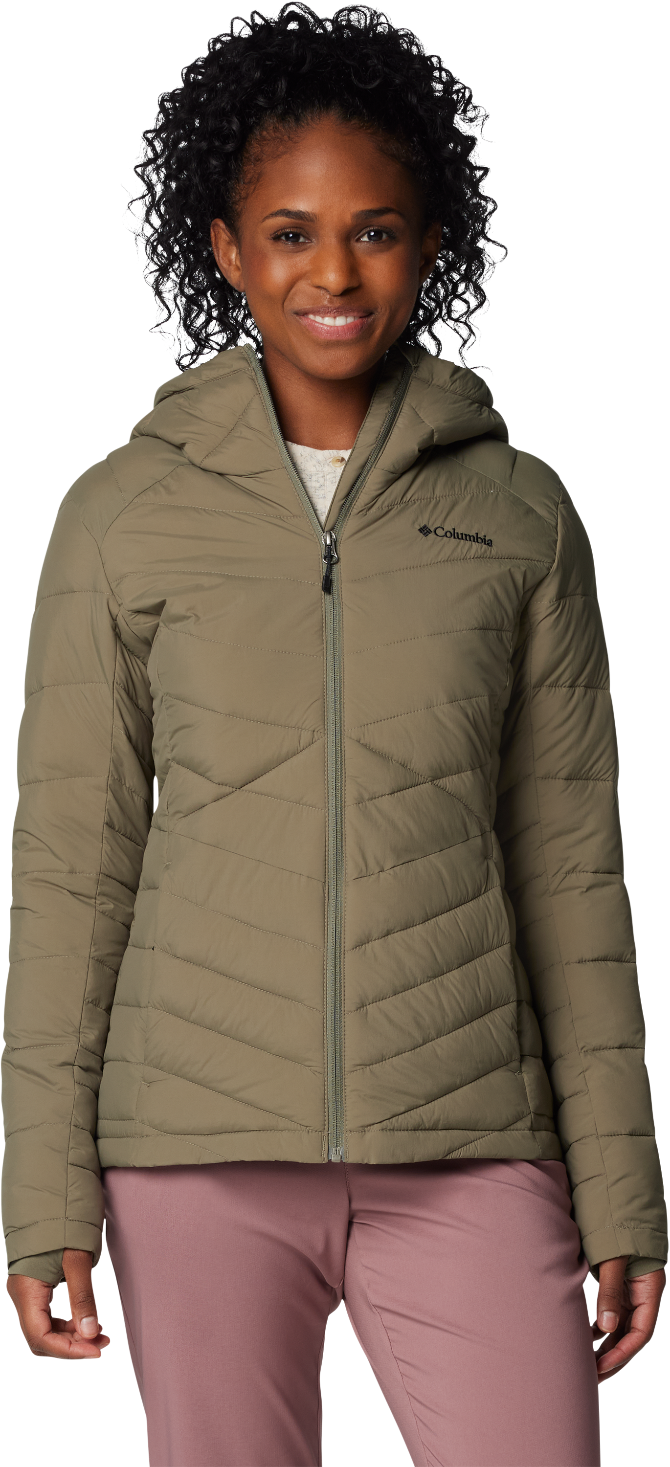 Image of Columbia Joy Peak II Hooded Jacket for Ladies - Stone Green - 1X