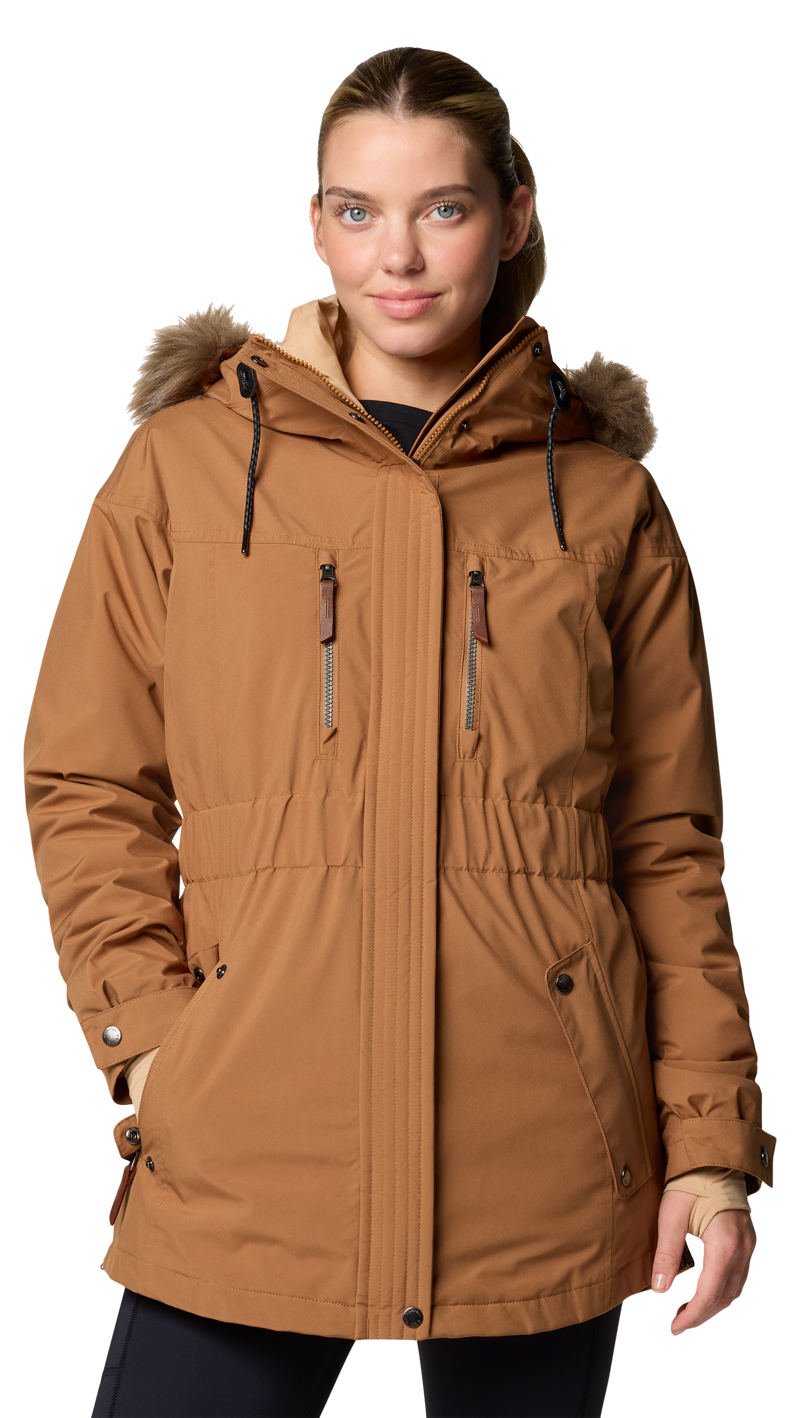 Image of Columbia Payton Pass II Interchange Jacket for Ladies - Camel Brown - XL