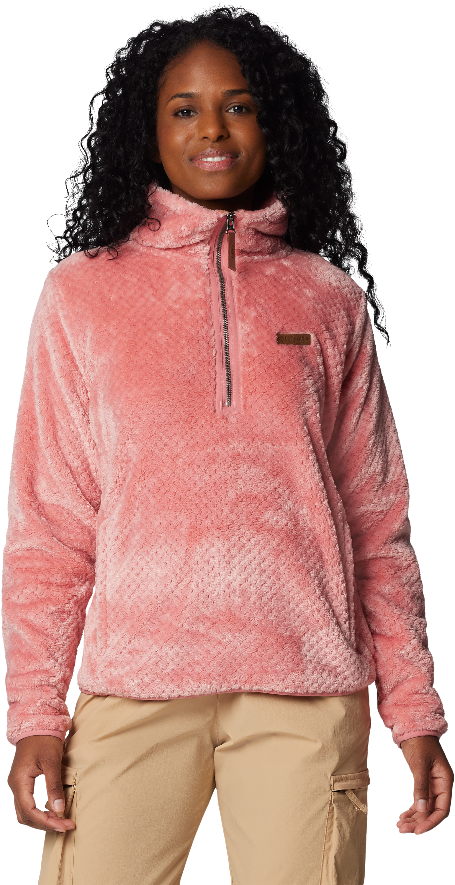 Columbia Fireside Sherpa Long-Sleeve Sweater for Ladies - Pink Agave