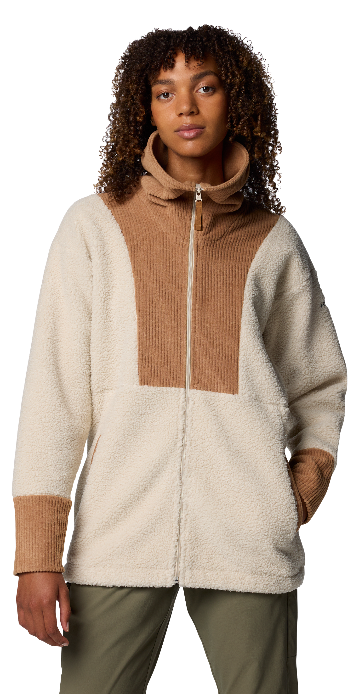 Image of Columbia Boundless Trek Fleece Full-Zip Jacket for Ladies - Dark Stone/Camel Brown - S