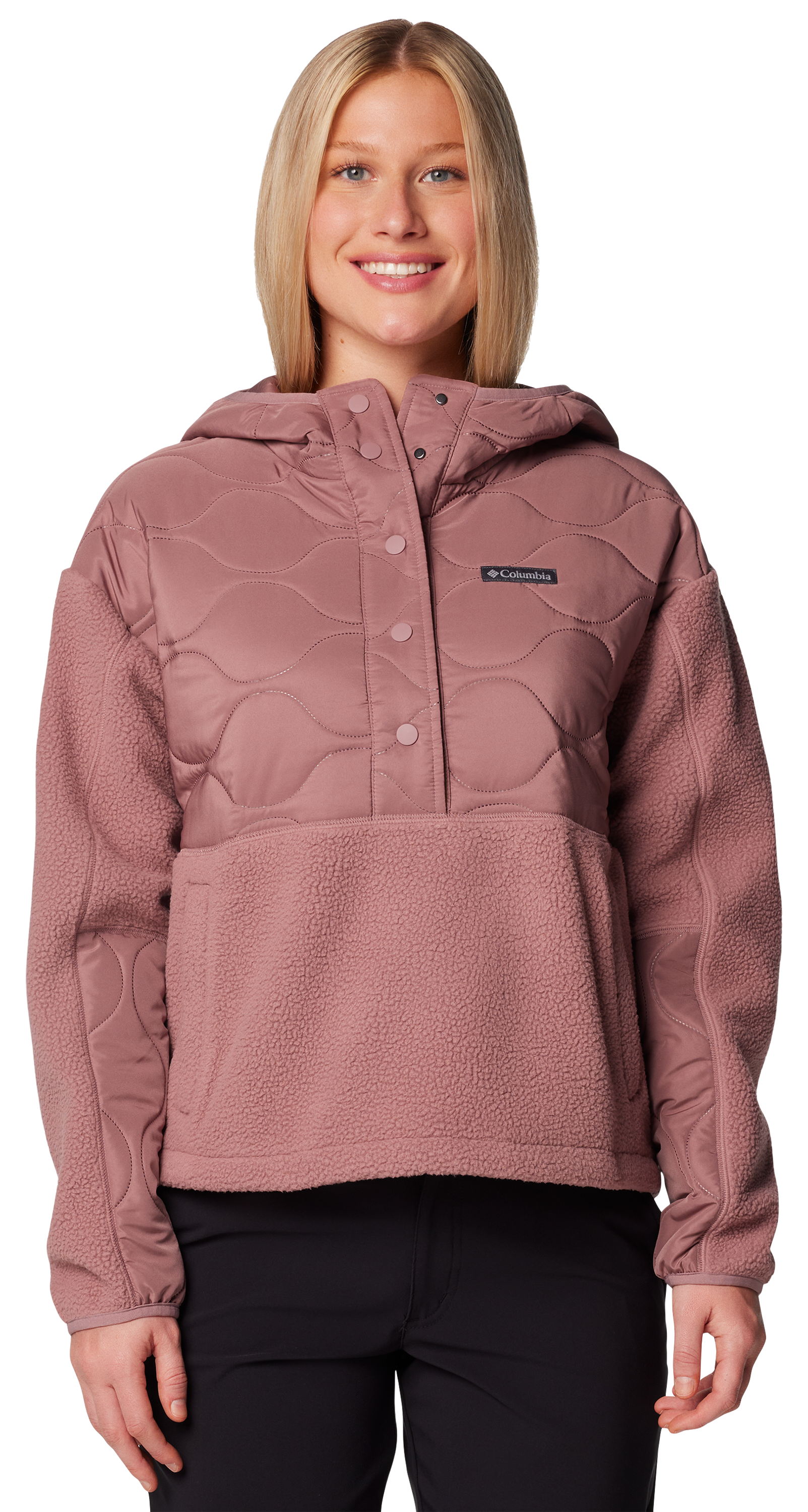 Image of Columbia Cloud Point Fleece Hooded Jacket for Ladies - Fig - S