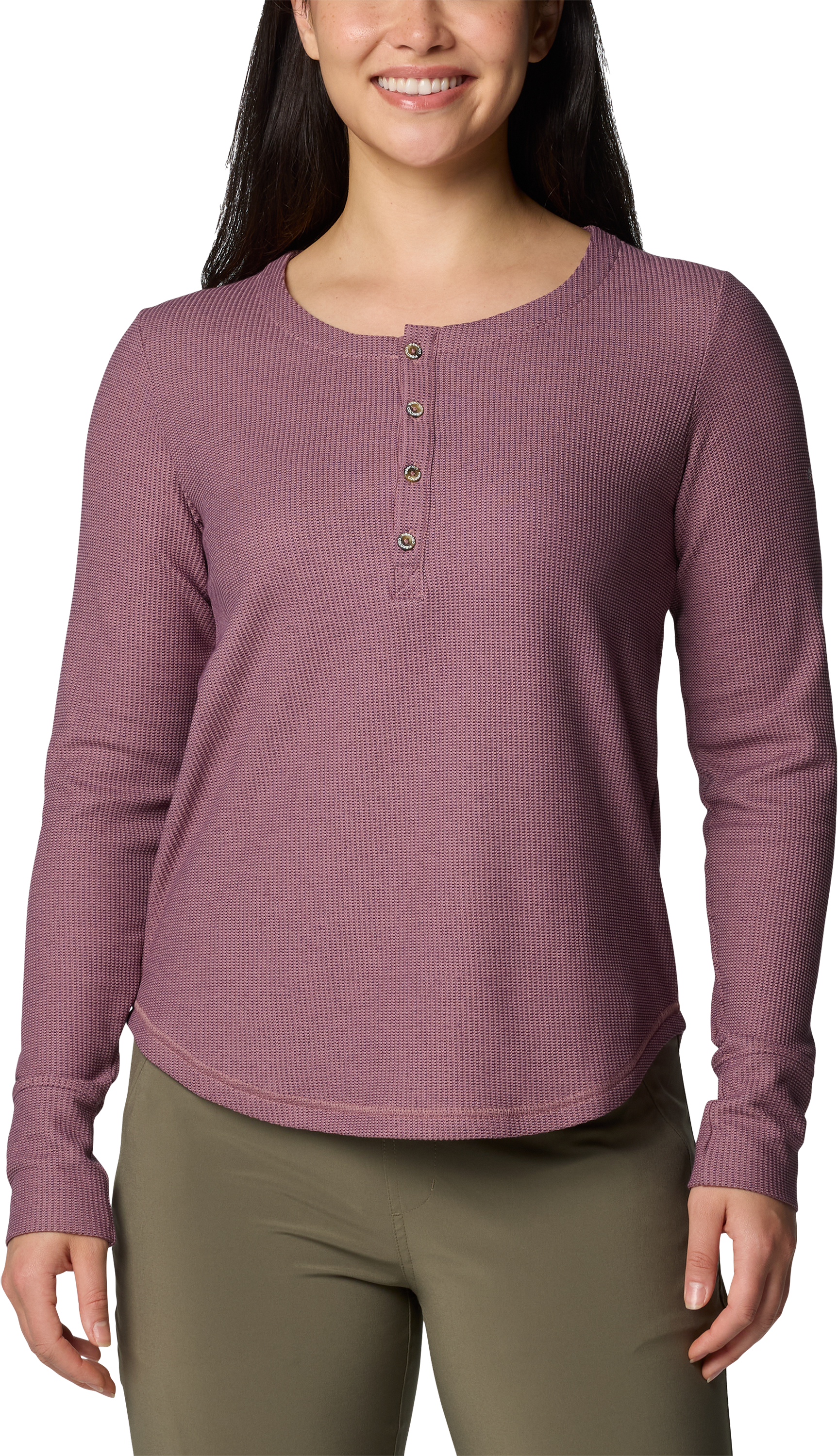 Columbia Blue Point Falls Long-Sleeve Henley for Ladies - Moonvista