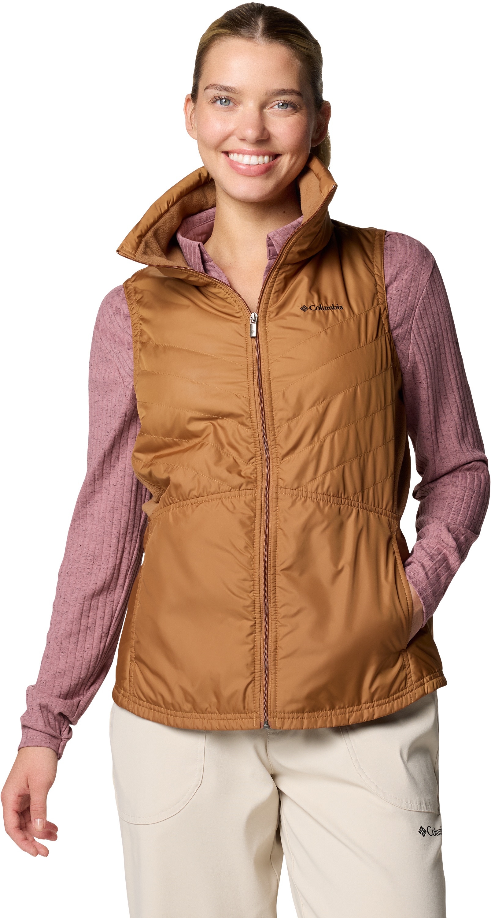 Image of Columbia Mix It Around III Vest for Ladies - Camel Brown