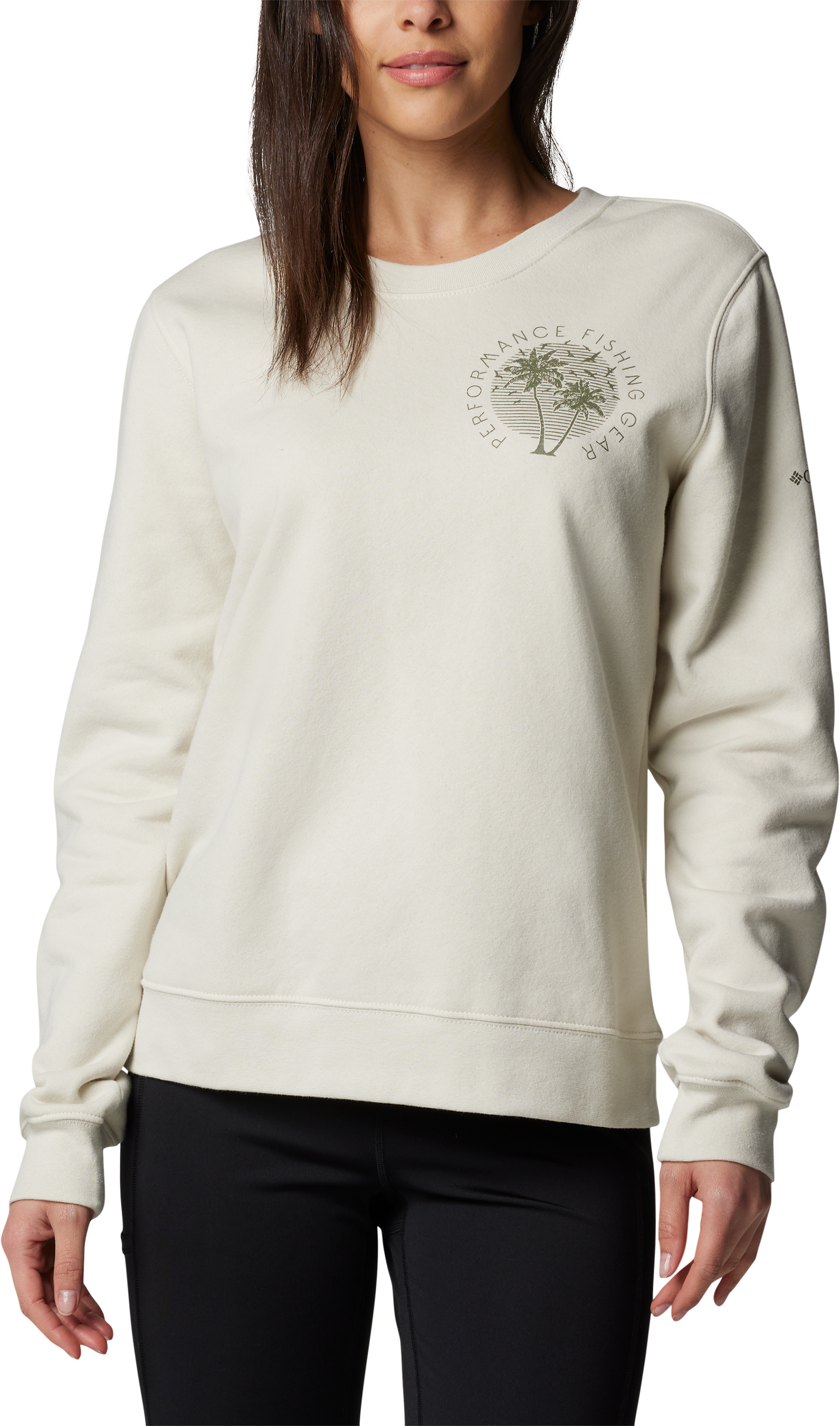 COLUMBIA PFG Graphic Crew-Neck Long-Sleeve Sweatshirt for Ladies