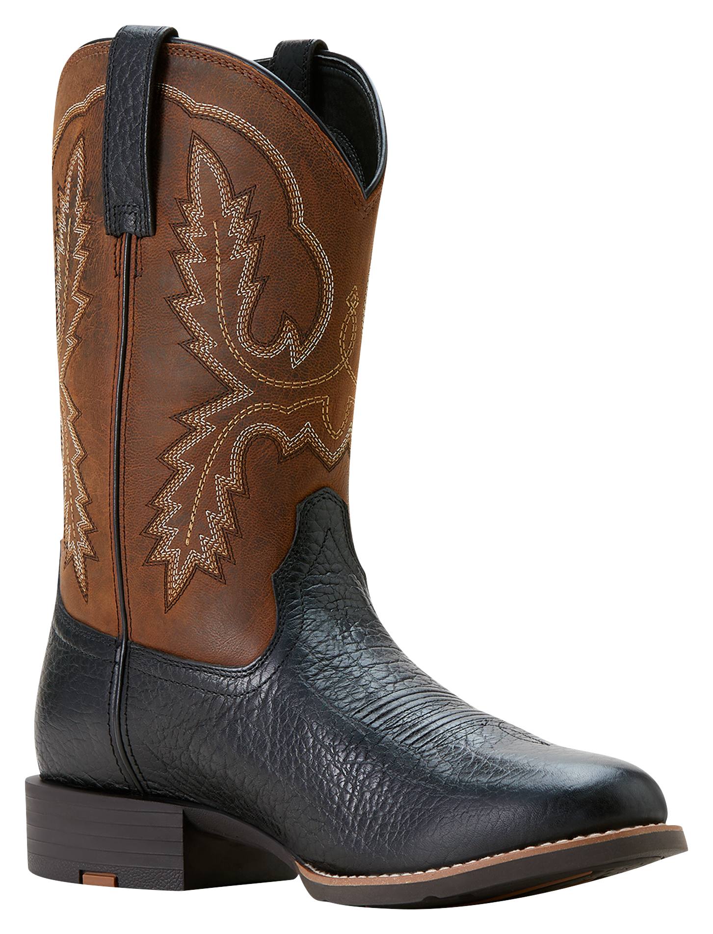 Image of Ariat Sport Stratten Western Boots for Men - Black Adobe - 11.5M