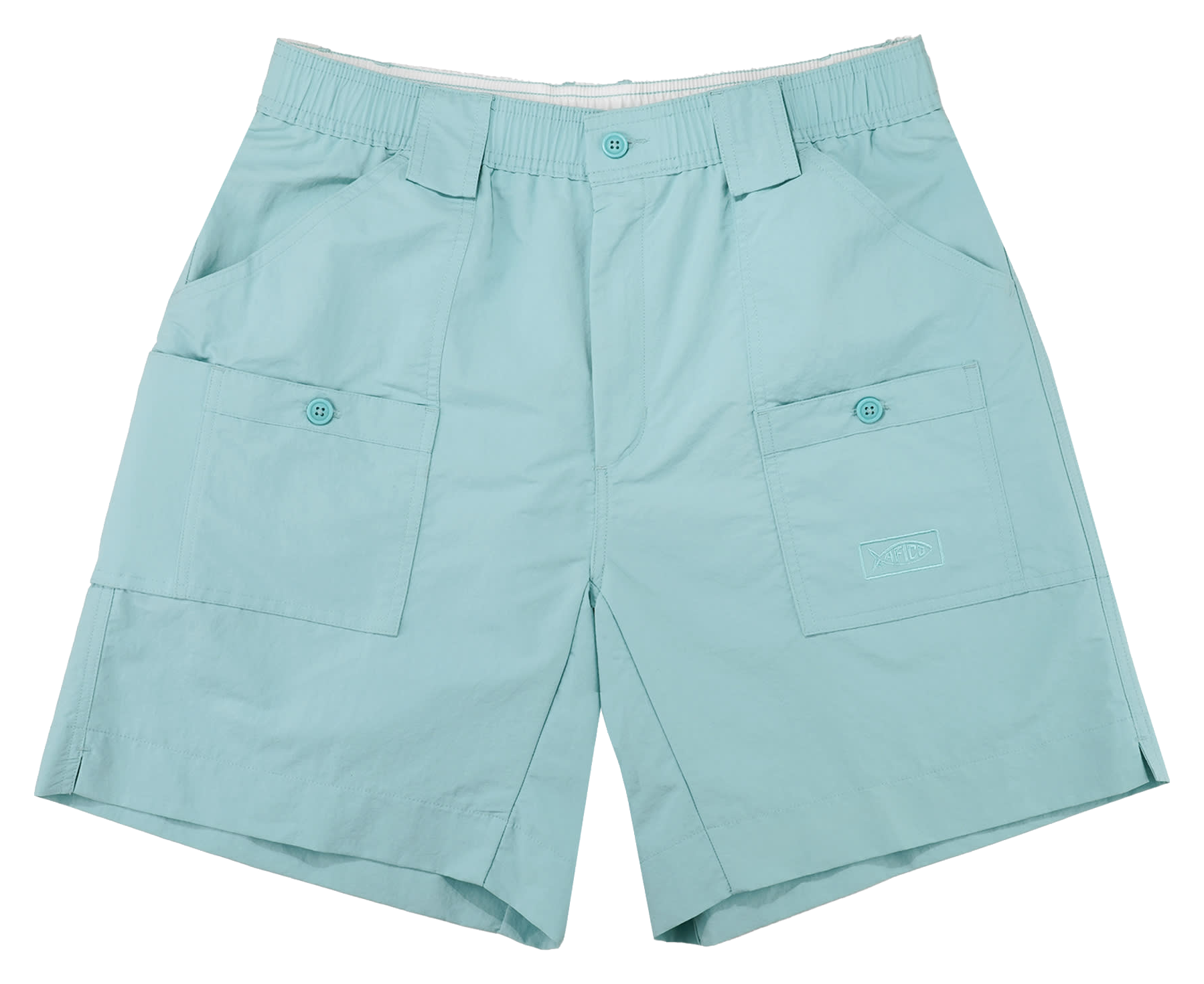 Image of AFTCO Original Long Fishing Shorts for Men - Pastel Turquoise - 30