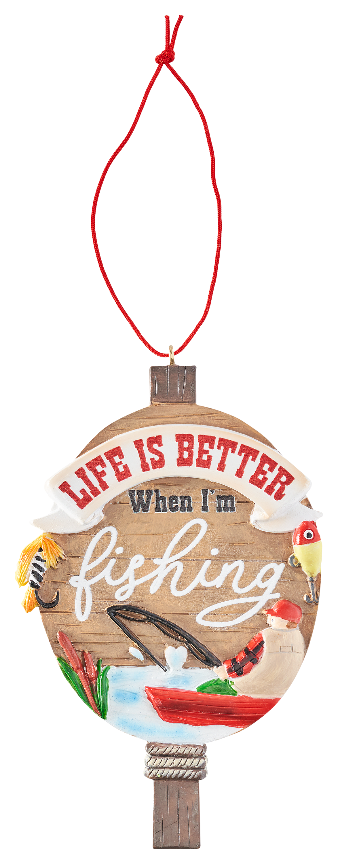 Image of Bass Pro Shops Life is Better When I'm Fishing Ornament