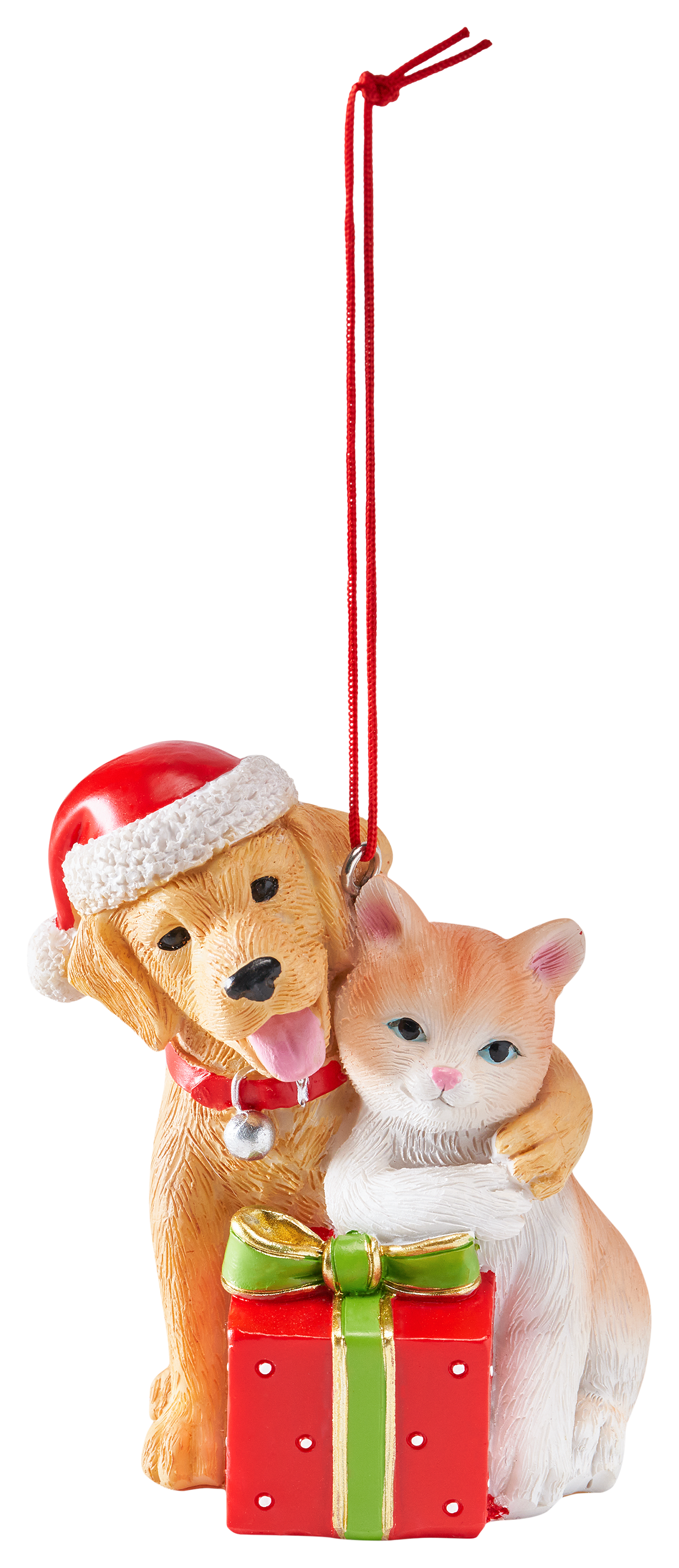 Image of Bass Pro Shops Dog and Cat with Gift Box Ornament