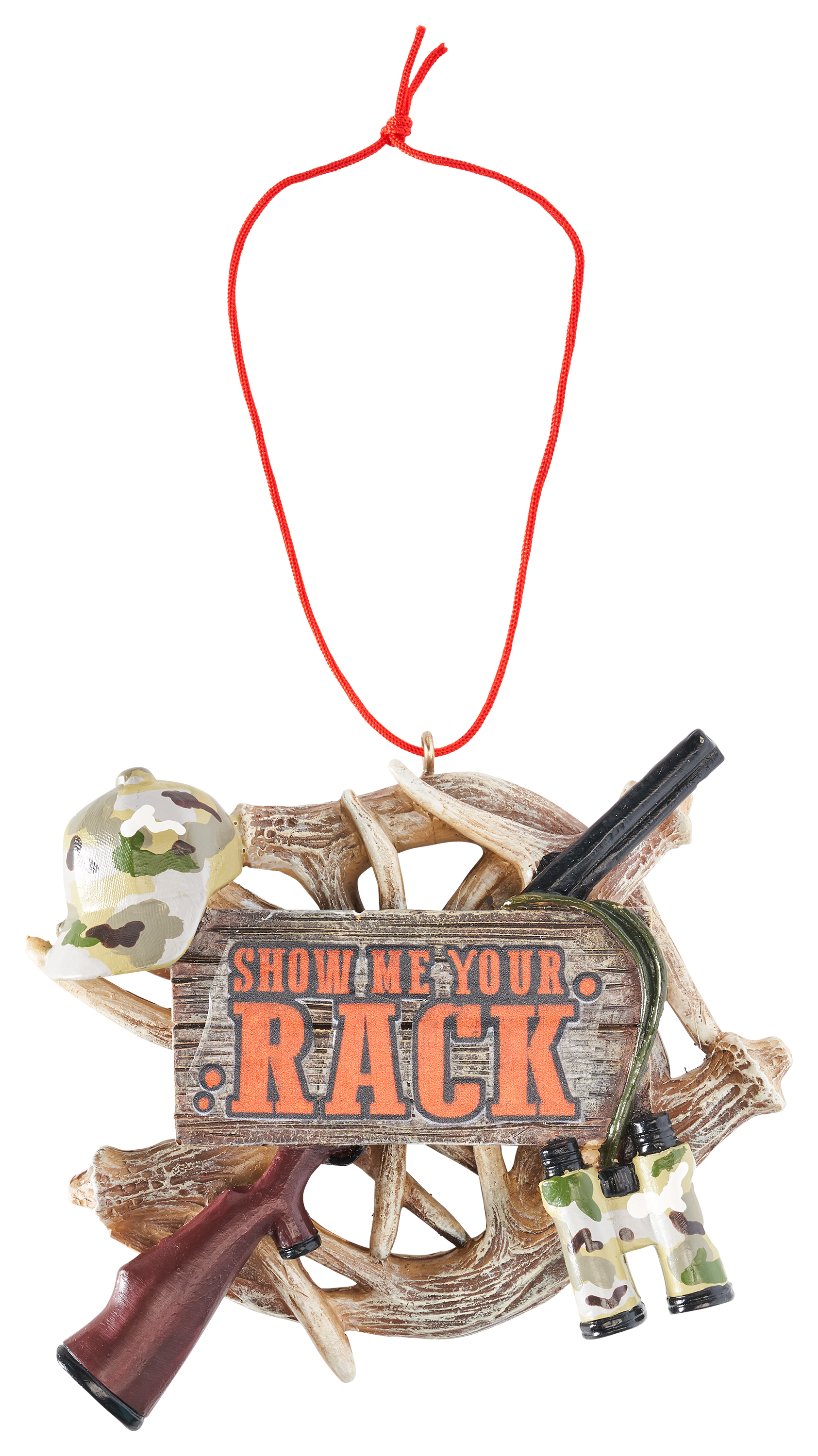 Image of Bass Pro Shops Show Me Your Rack Sign Ornament