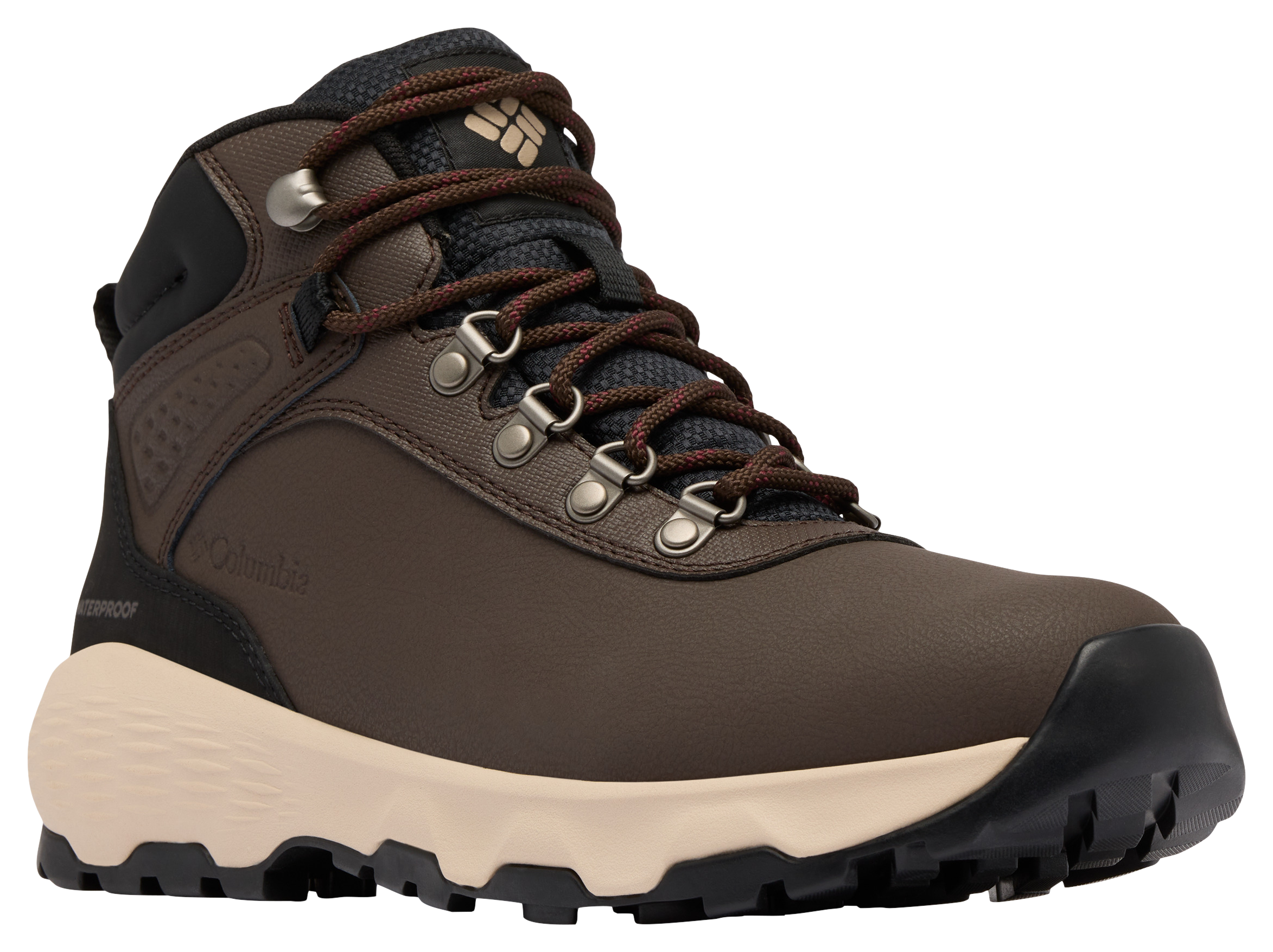 Image of Columbia Newton Wander LTR Waterproof Hiking Boots for Ladies - Cordovan/Black - 9M