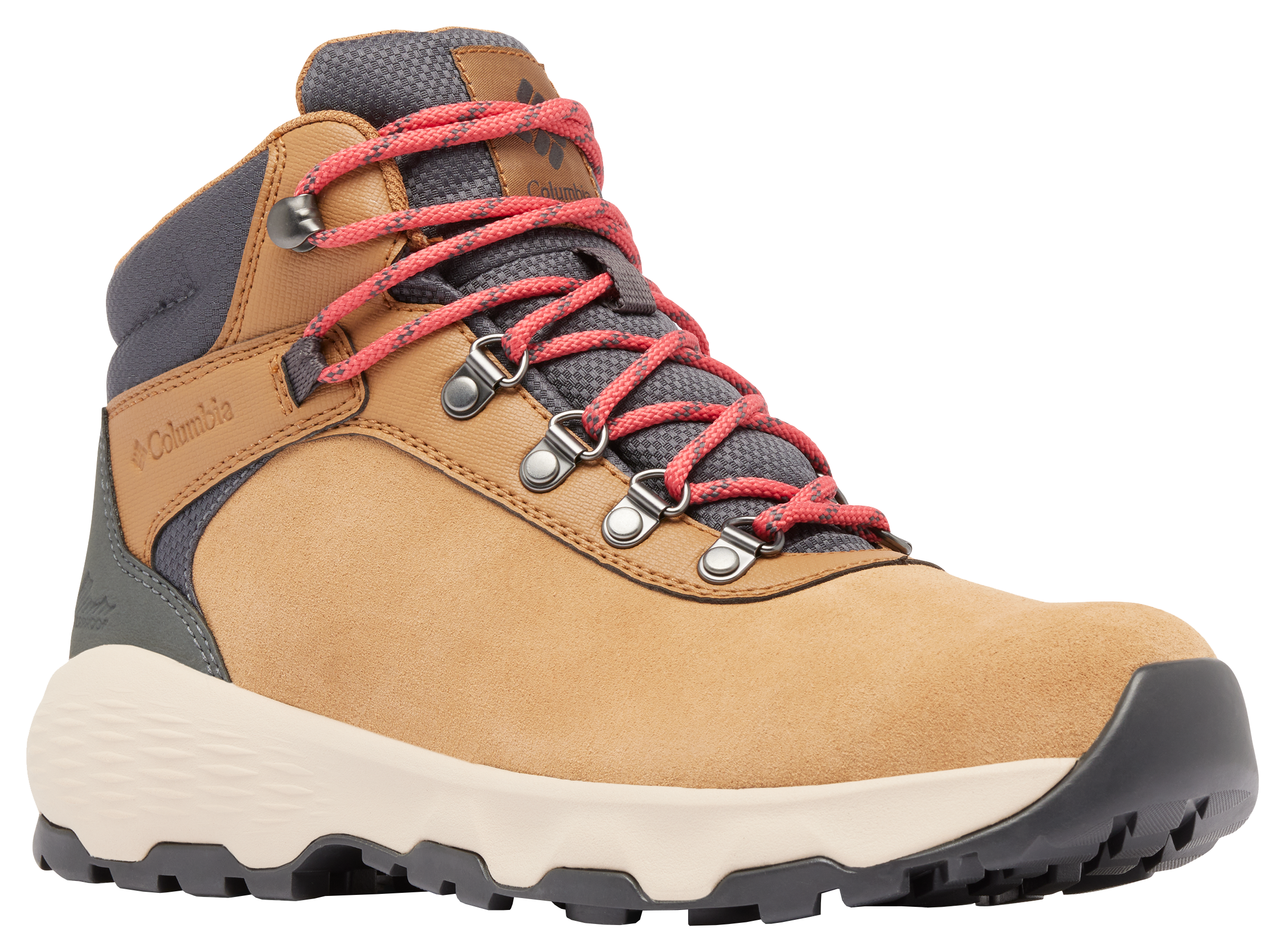 Image of Columbia Newton Wander Waterproof Hiking Boots for Ladies - Elk/Sunset Red - 6M