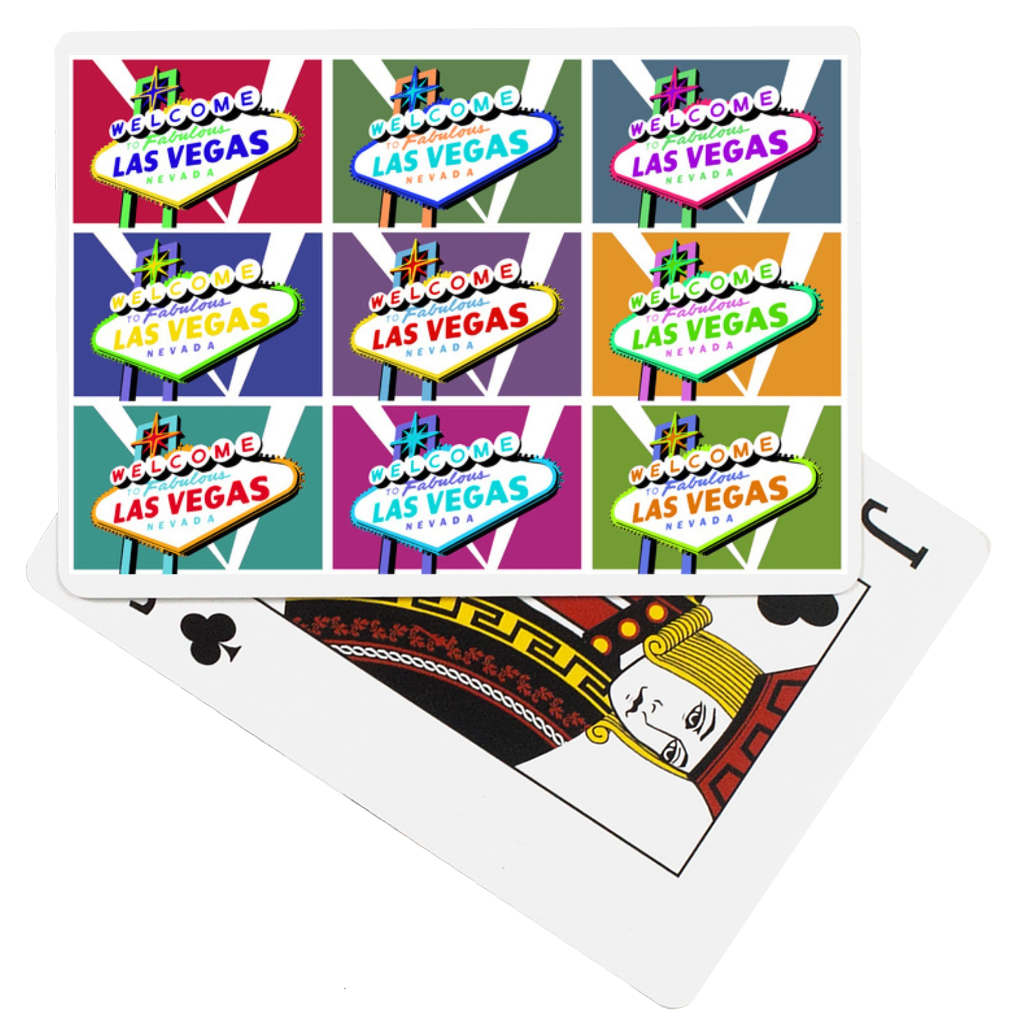 Image of Lantern Press Las Vegas Sign Pop Art Playing Cards