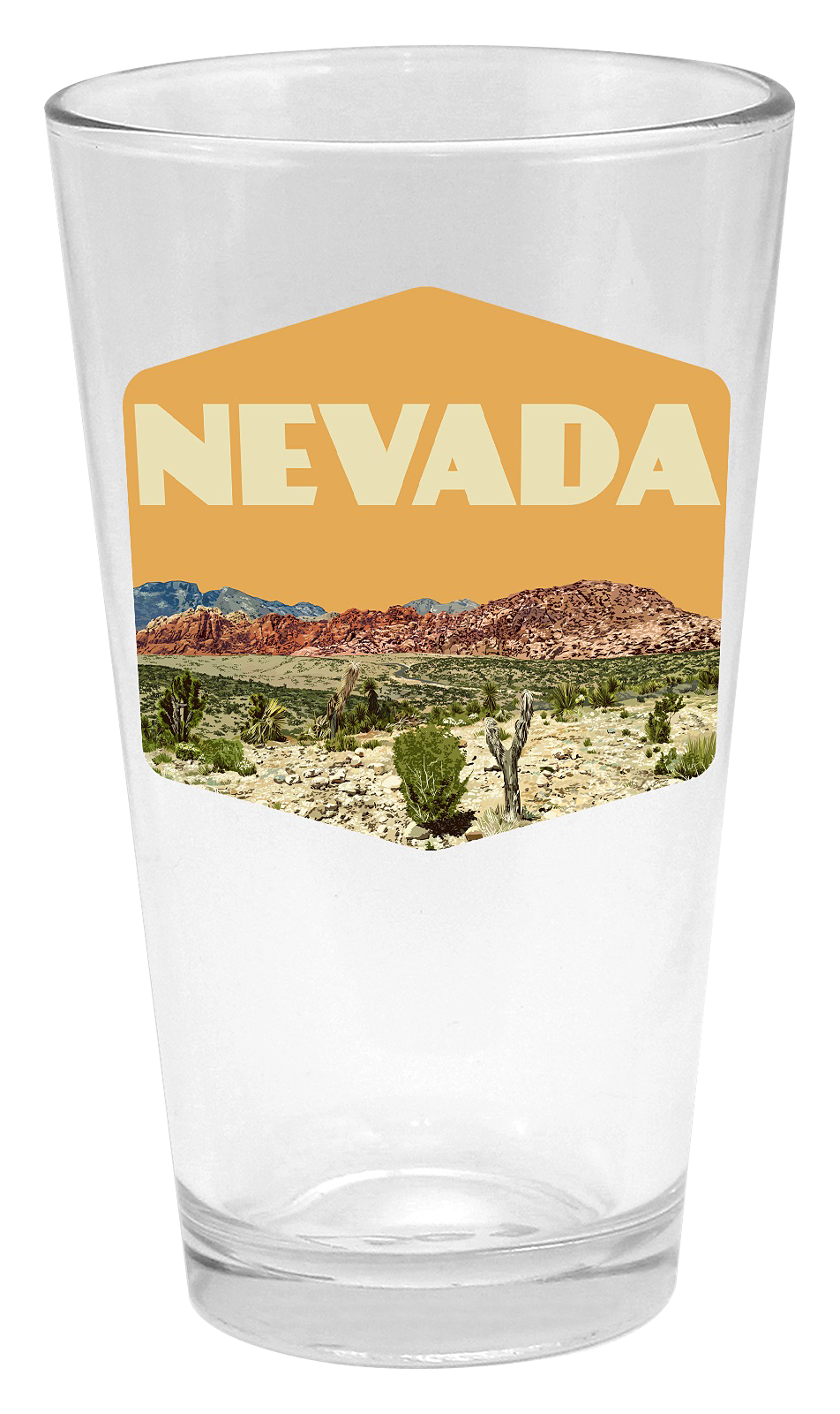 Image of Lantern Press Nevada Red Rock Pint Glass