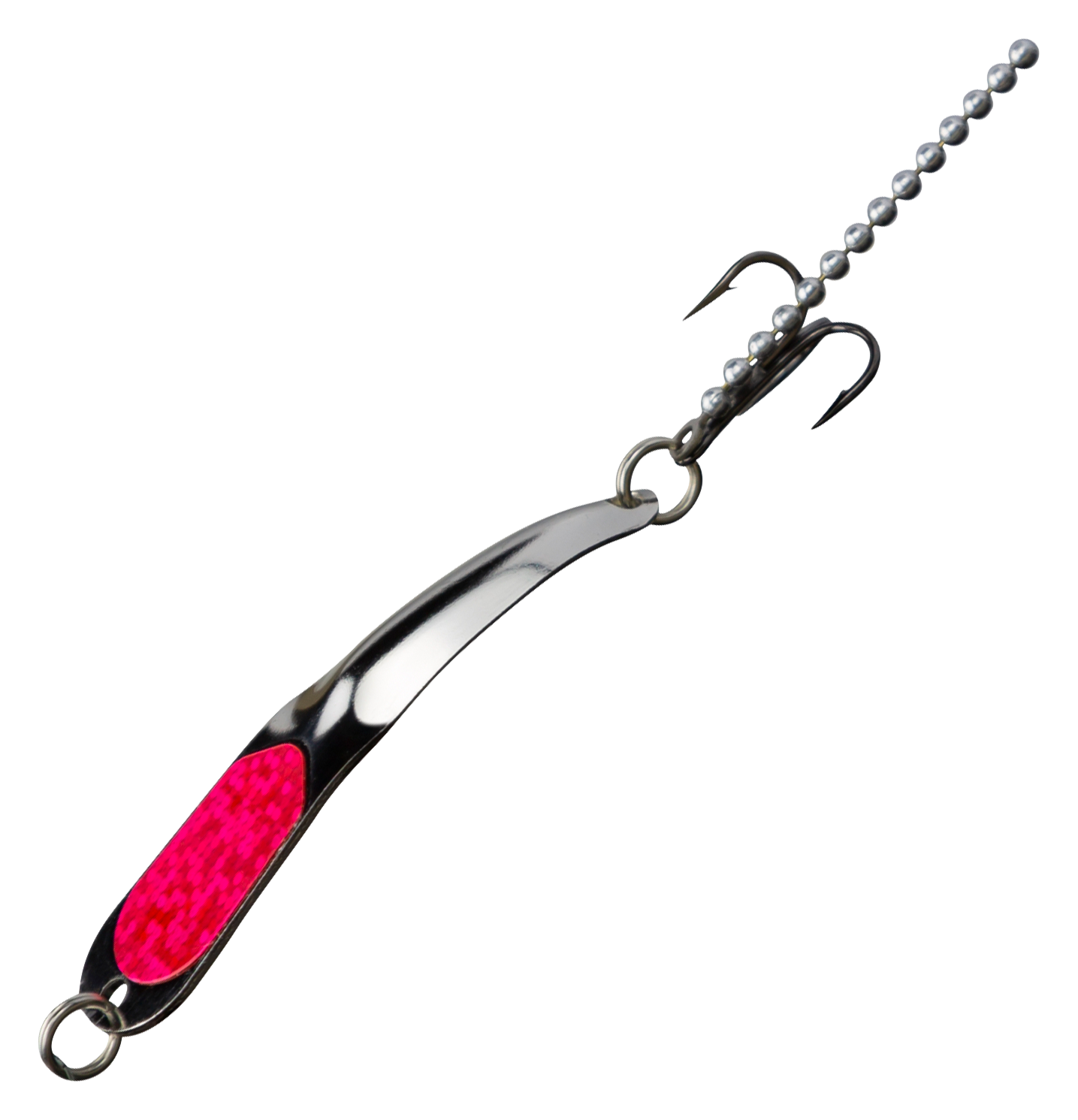 Iron Decoy Steely Spoon - Silver/Hot Pink - 2″ - 1/10 oz.