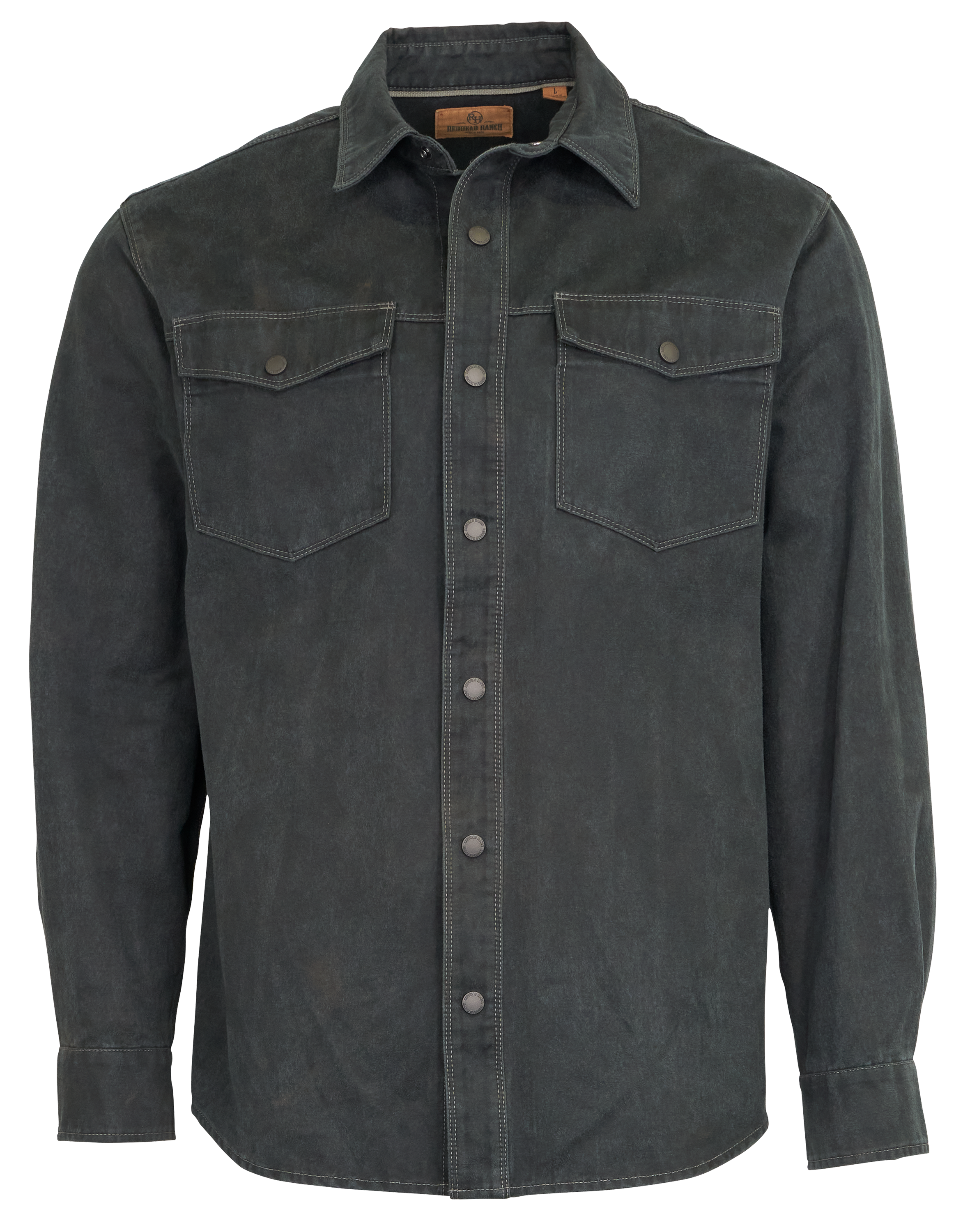 Image of RedHead Ranch Willowbrook Suede Shirt Jacket for Men - Granite Gray - XL