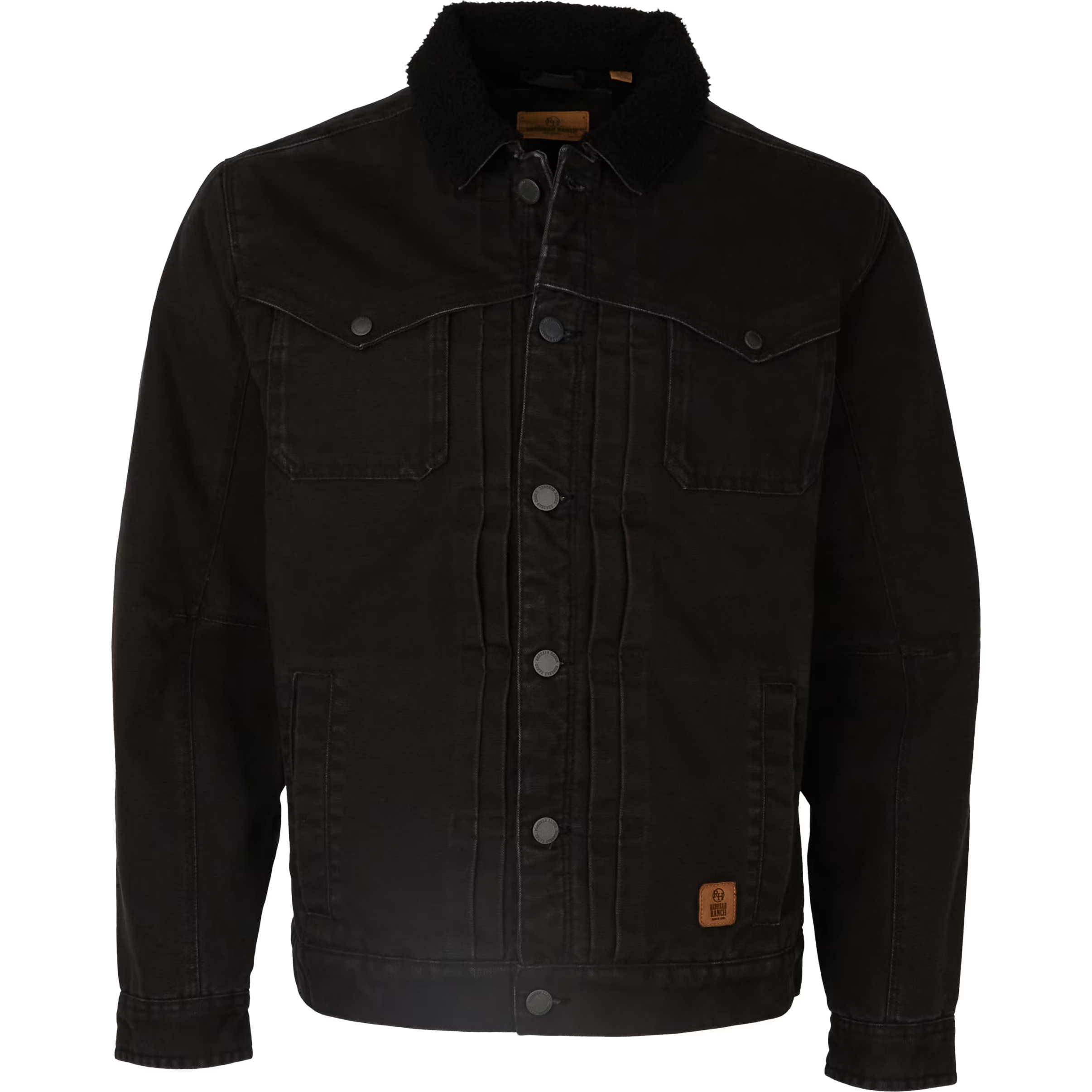 Image of RedHead Ranch Prairie View Berber Lined Canvas Jacket - Black-24 - XL