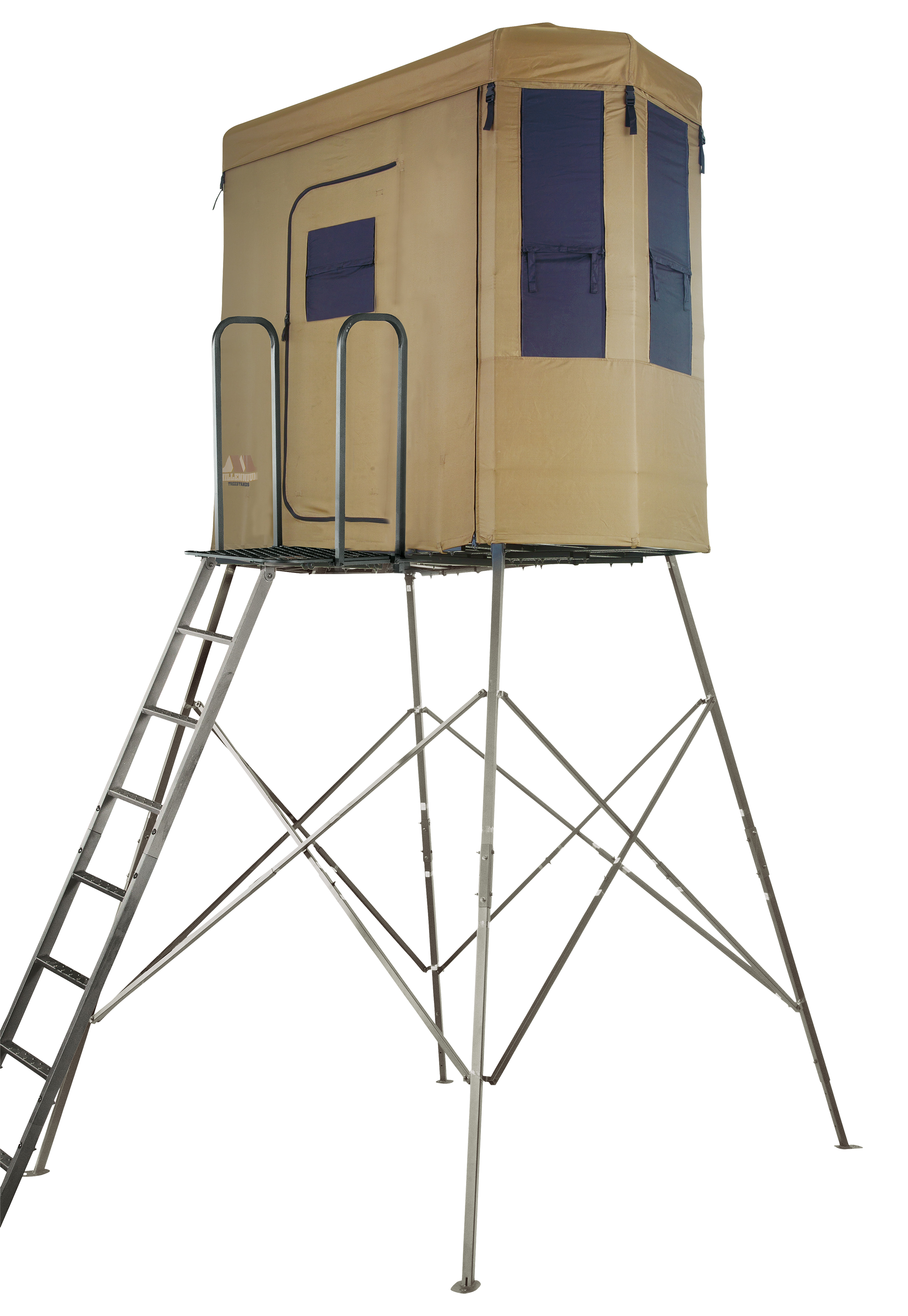 Image of Millennium Treestands Q-230 Buck Hut Shooting House Blind and Tower Combo