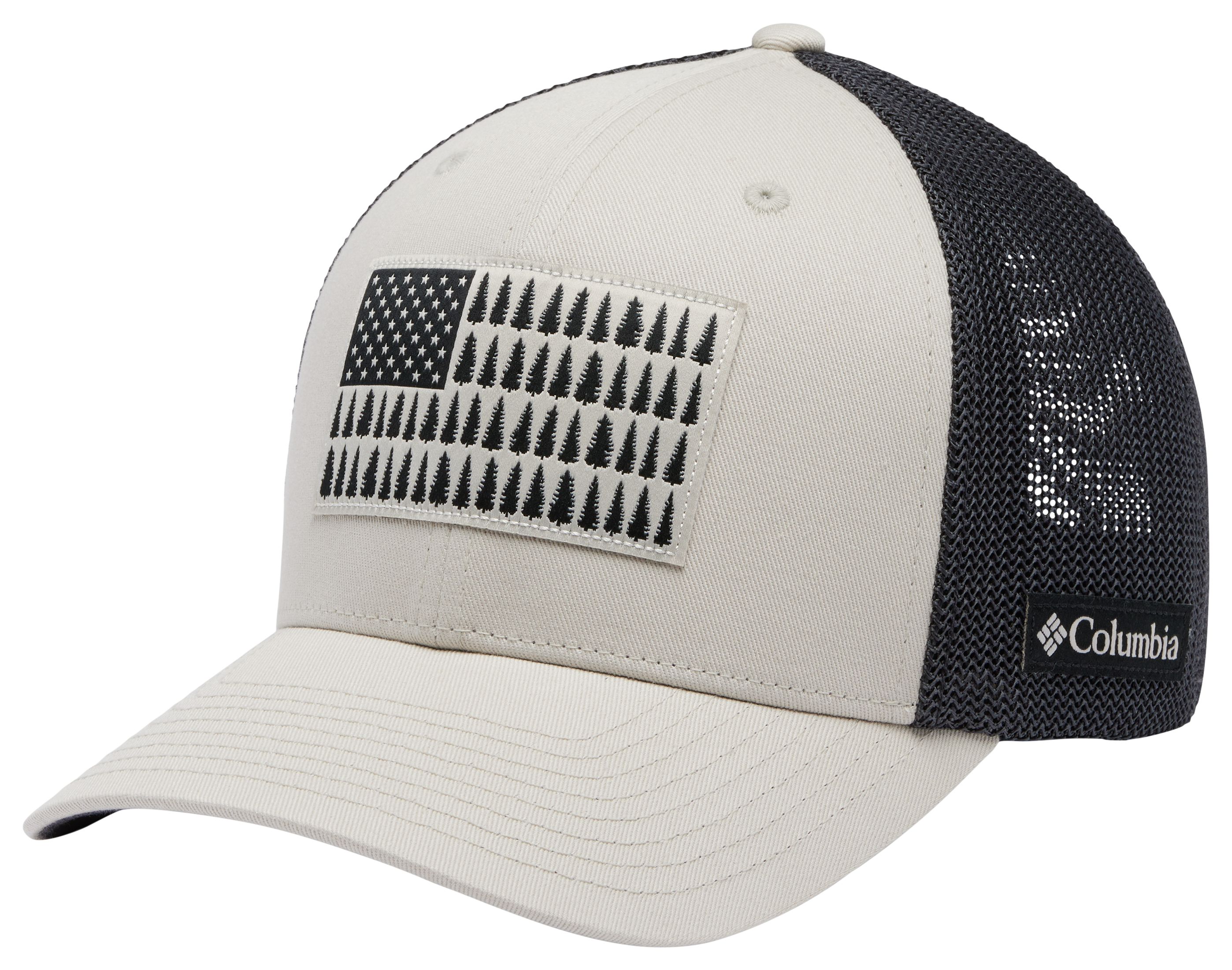 Image of Columbia Mesh Tree Flag Ball Cap - Dark Stone/Shark - L/XL