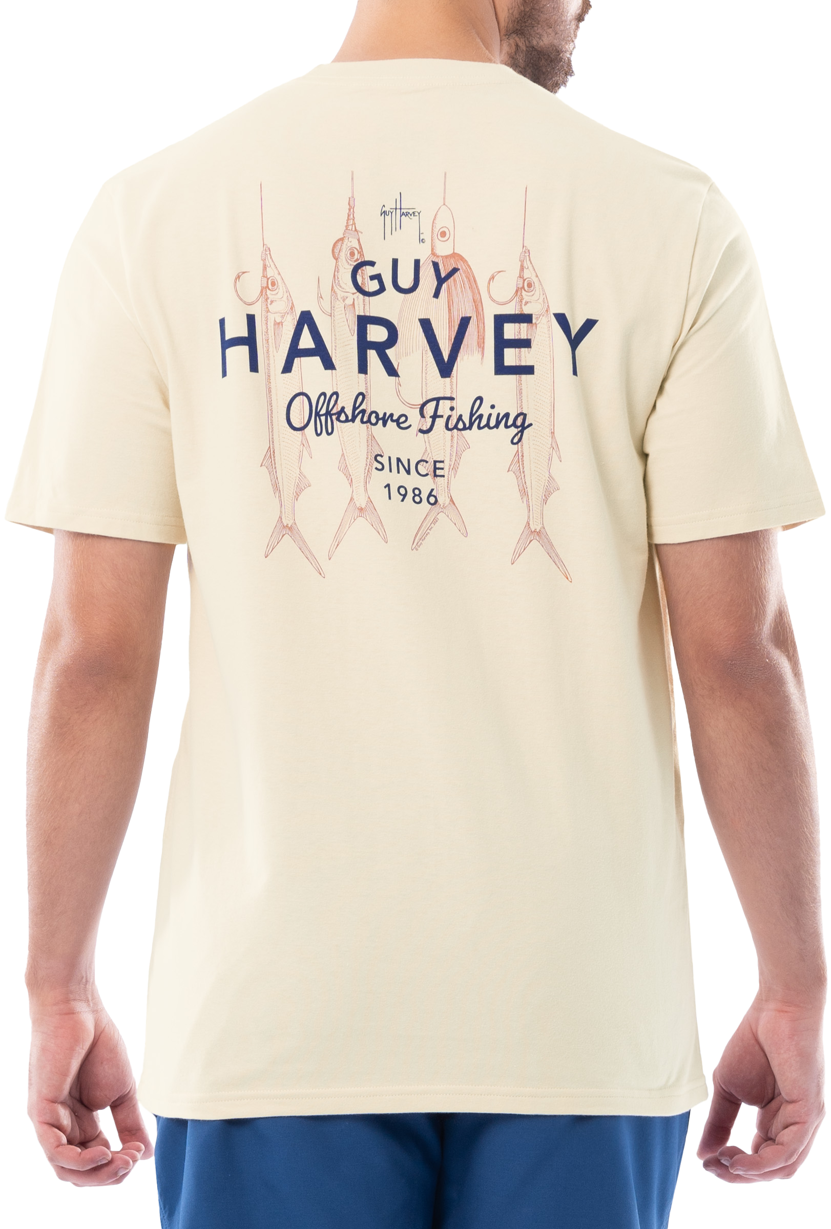 GUY HARVEY Rig Masters Short-Sleeve Pocket T-Shirt for Men