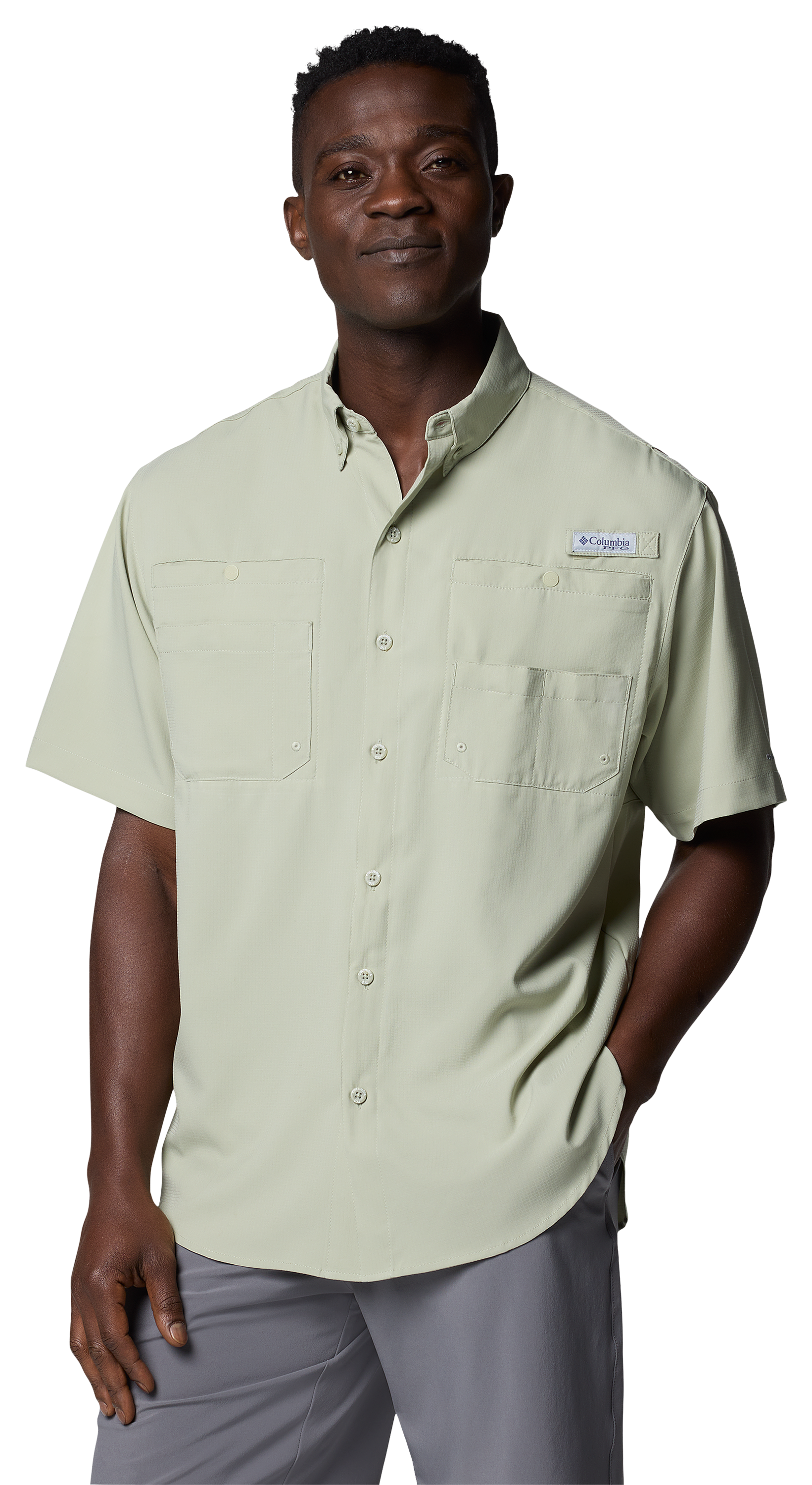 Image of Columbia Tamiami II Short-Sleeve Button-Down Shirt - Smokey Sage