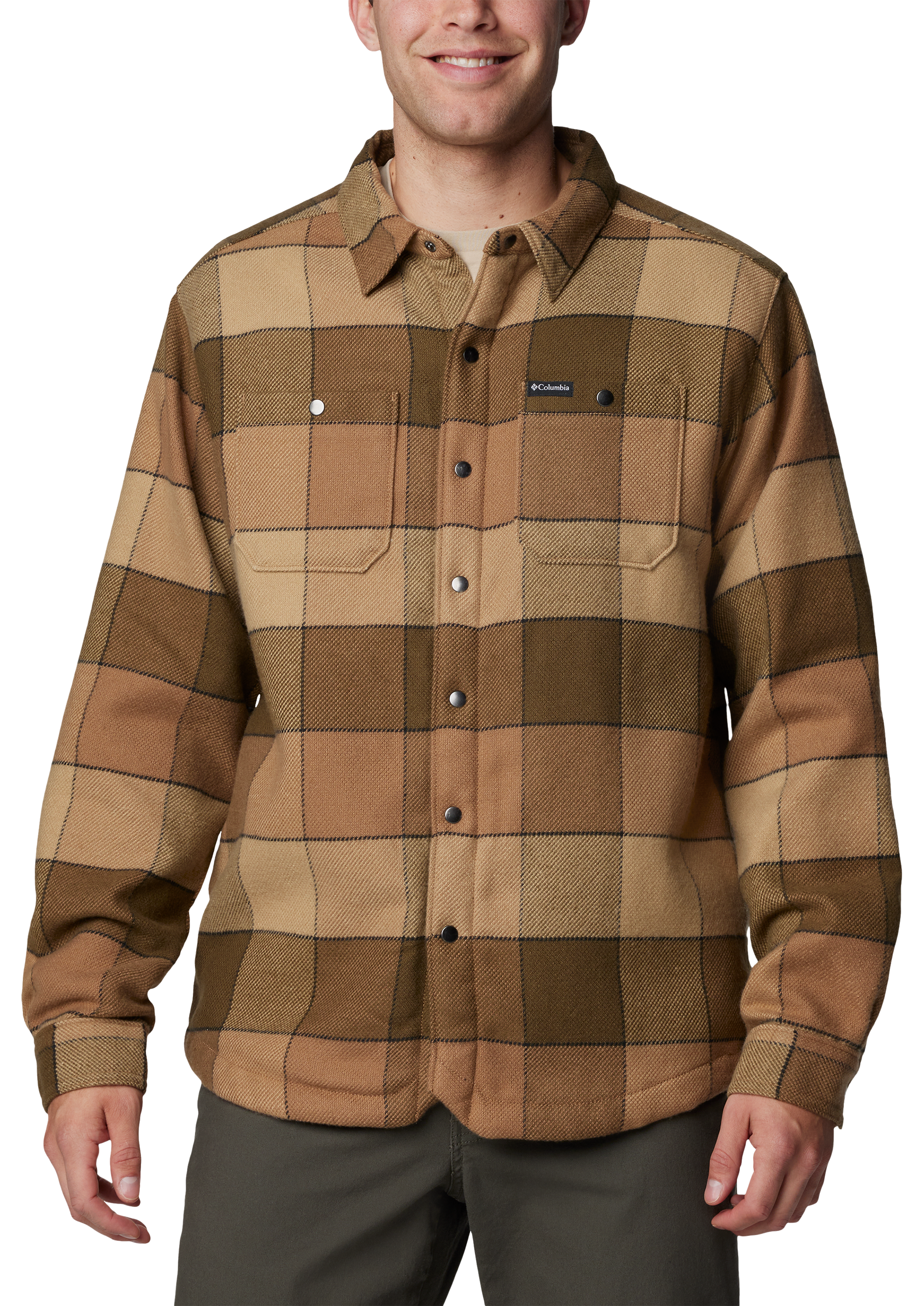 Image of Columbia Windward II Shirt Jacket for Men - Delta Multi Windowpane Check - M