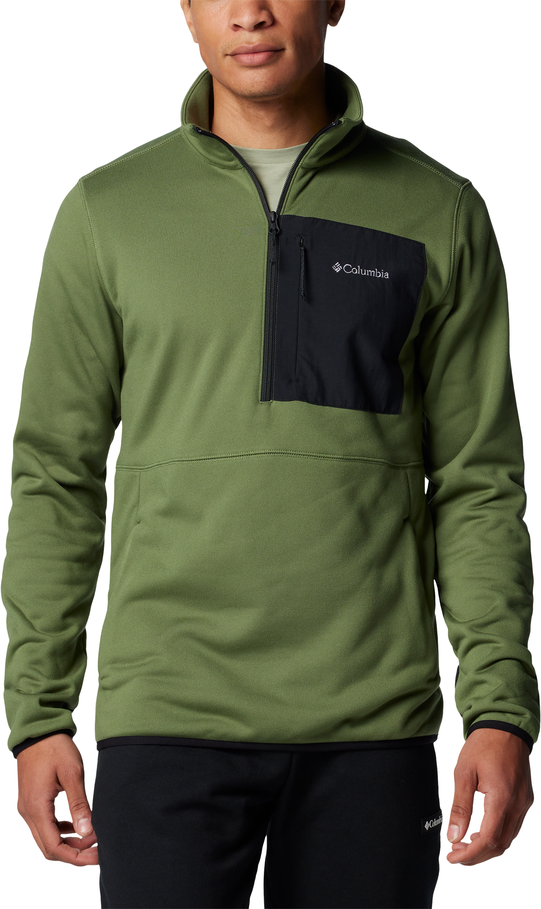 Image of Columbia Hike Half-Zip II Pullover for Men - Canteen/Canteen/Black - L