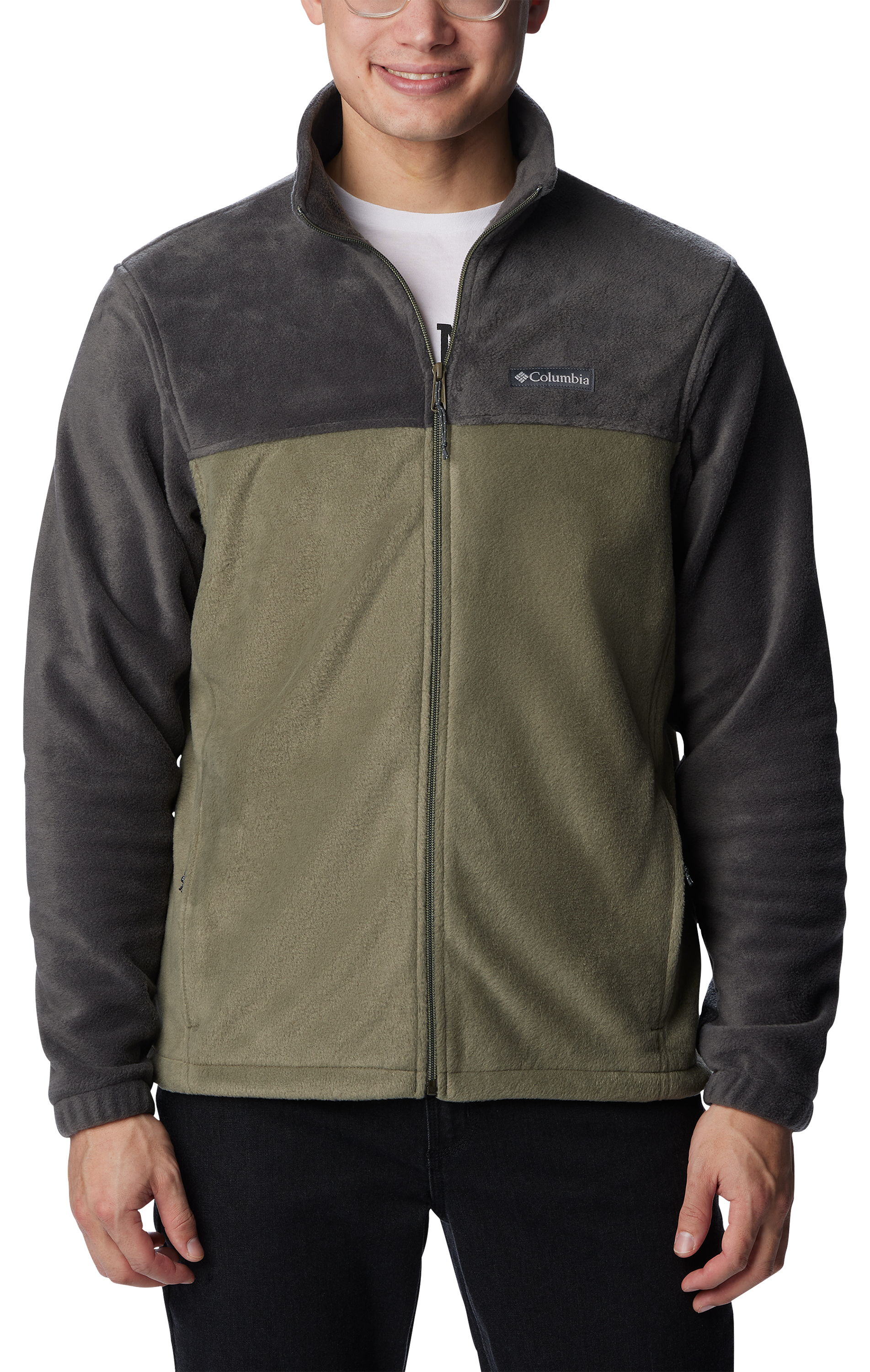 Image of Columbia Steens Mountain Full-Zip Fleece 2.0 Jacket for Men - Shark/Stone Green - S