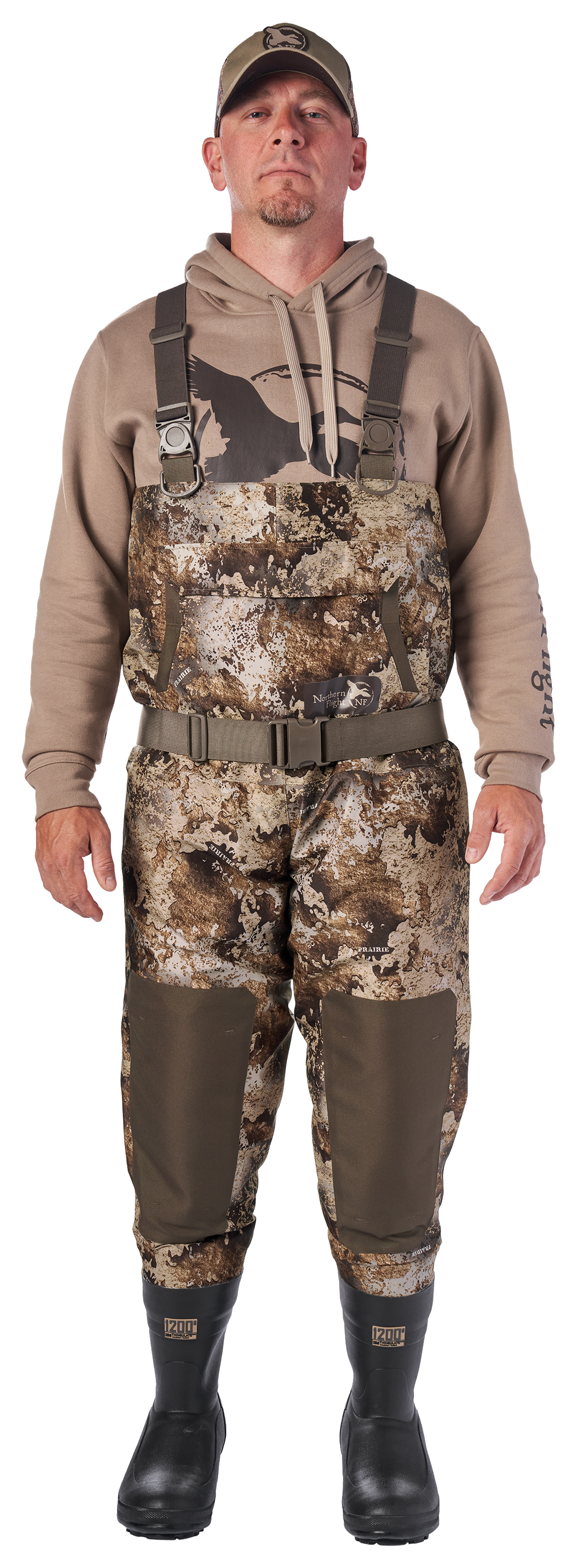 Image of Northern Flight Bone-Dry Insulated Breathable Hunting Waders for Men - TrueTimber Prairie - 8/Regular