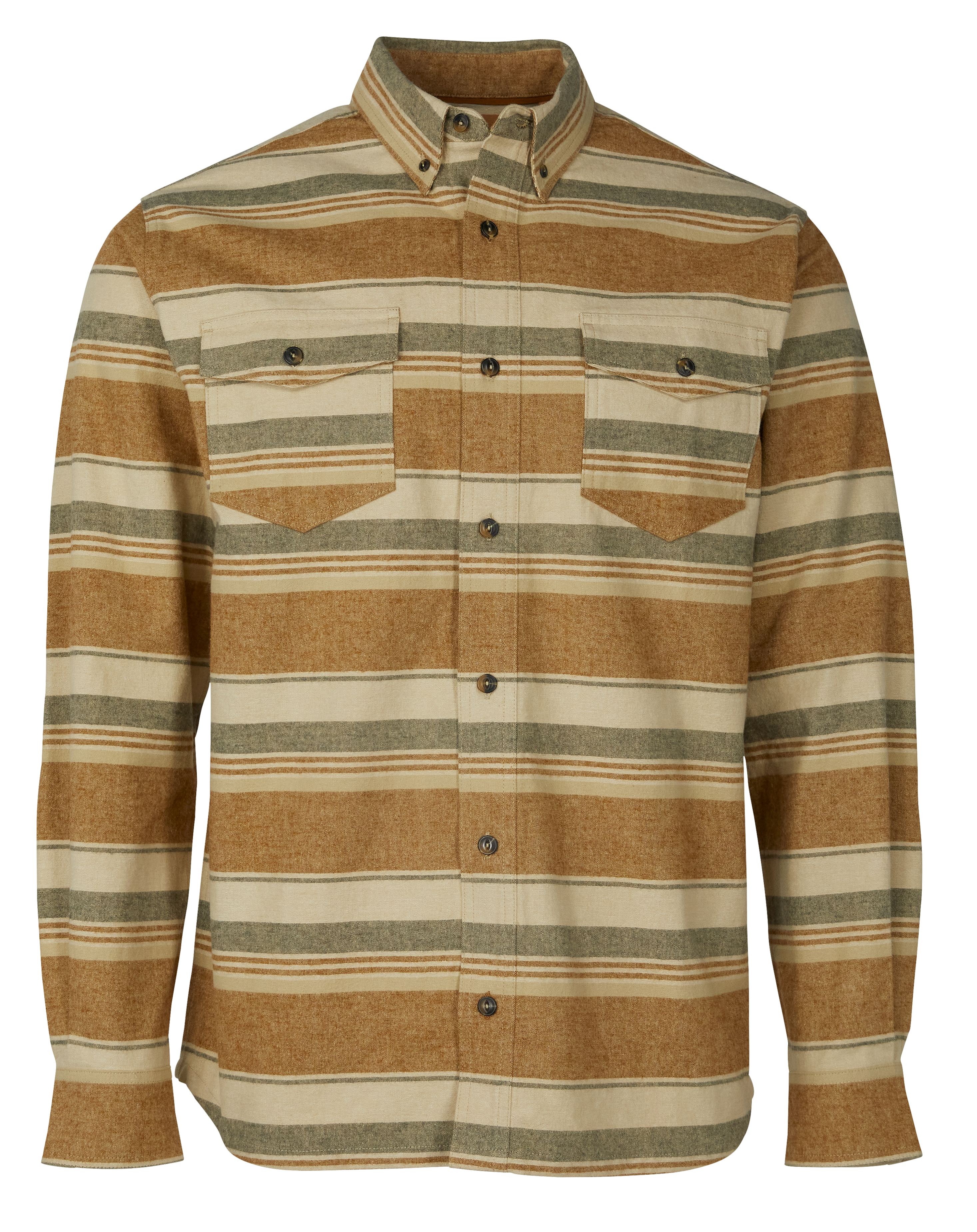 Image of RedHead Ranch Tully Creek Blanket Flannel Long-Sleeve Shirt for Men - Khaki - S