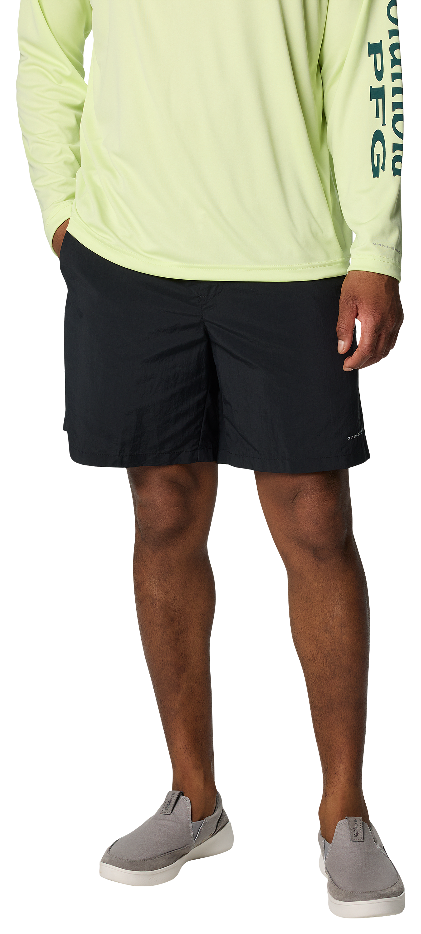 Image of Columbia PFG Backcast IV Water Shorts for Men - Black - M - 6