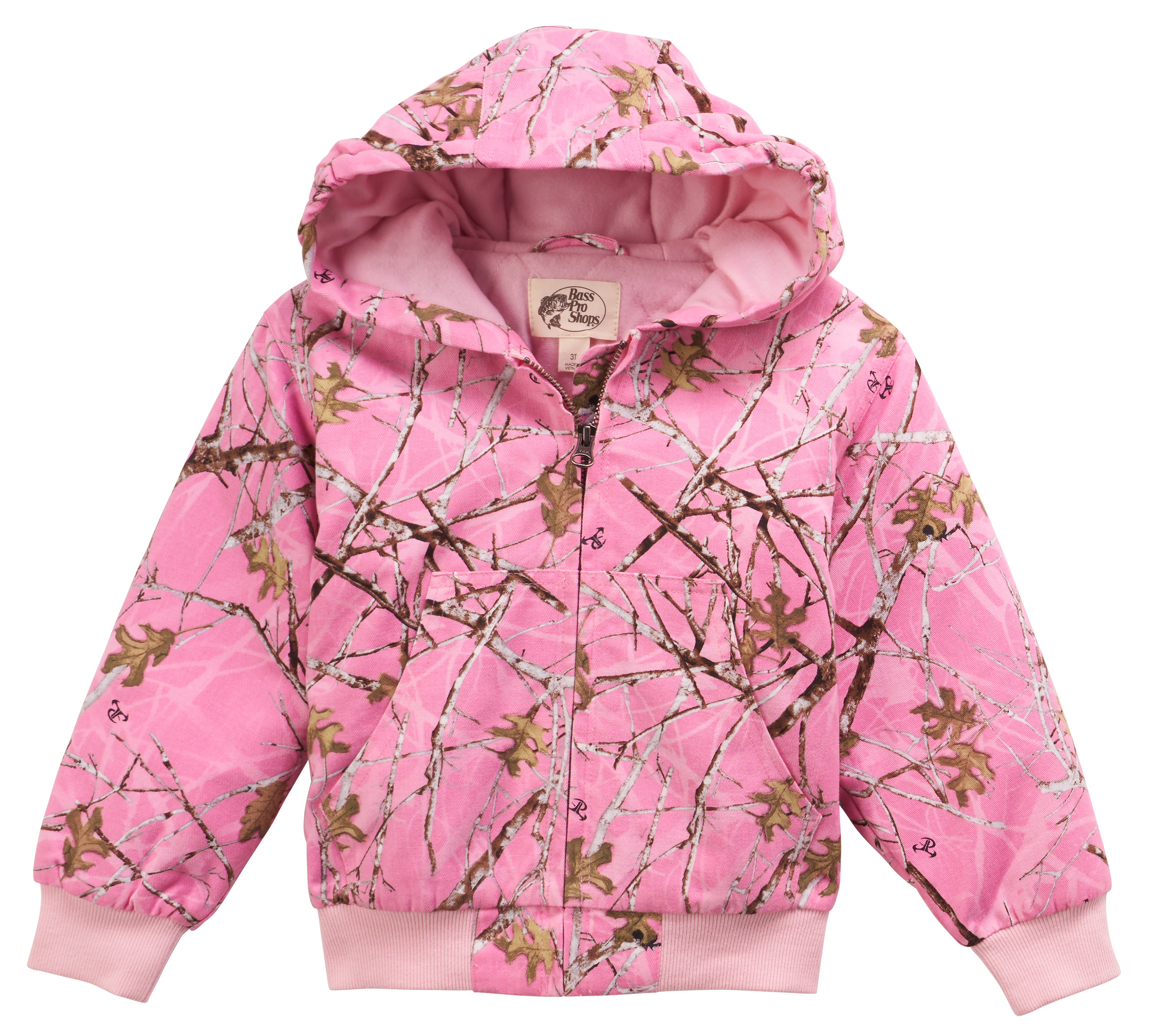 Image of Bass Pro Shops Insulated Hooded Camo Jacket for Toddlers - TrueTimber Conceal Pink - 2T