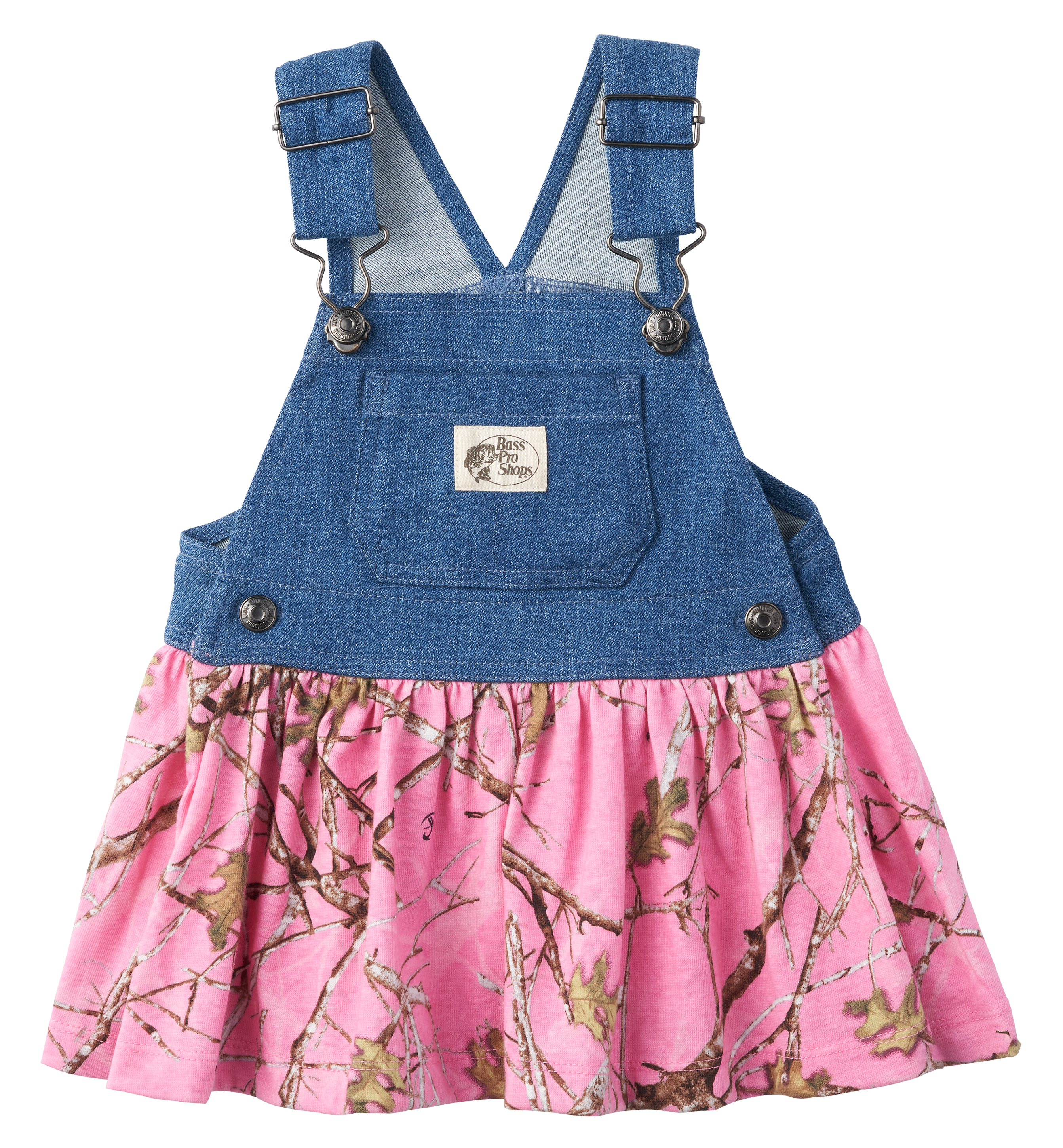 Image of Bass Pro Shops Overall Dress for Babies - TrueTimber Conceal Pink - 3 Months