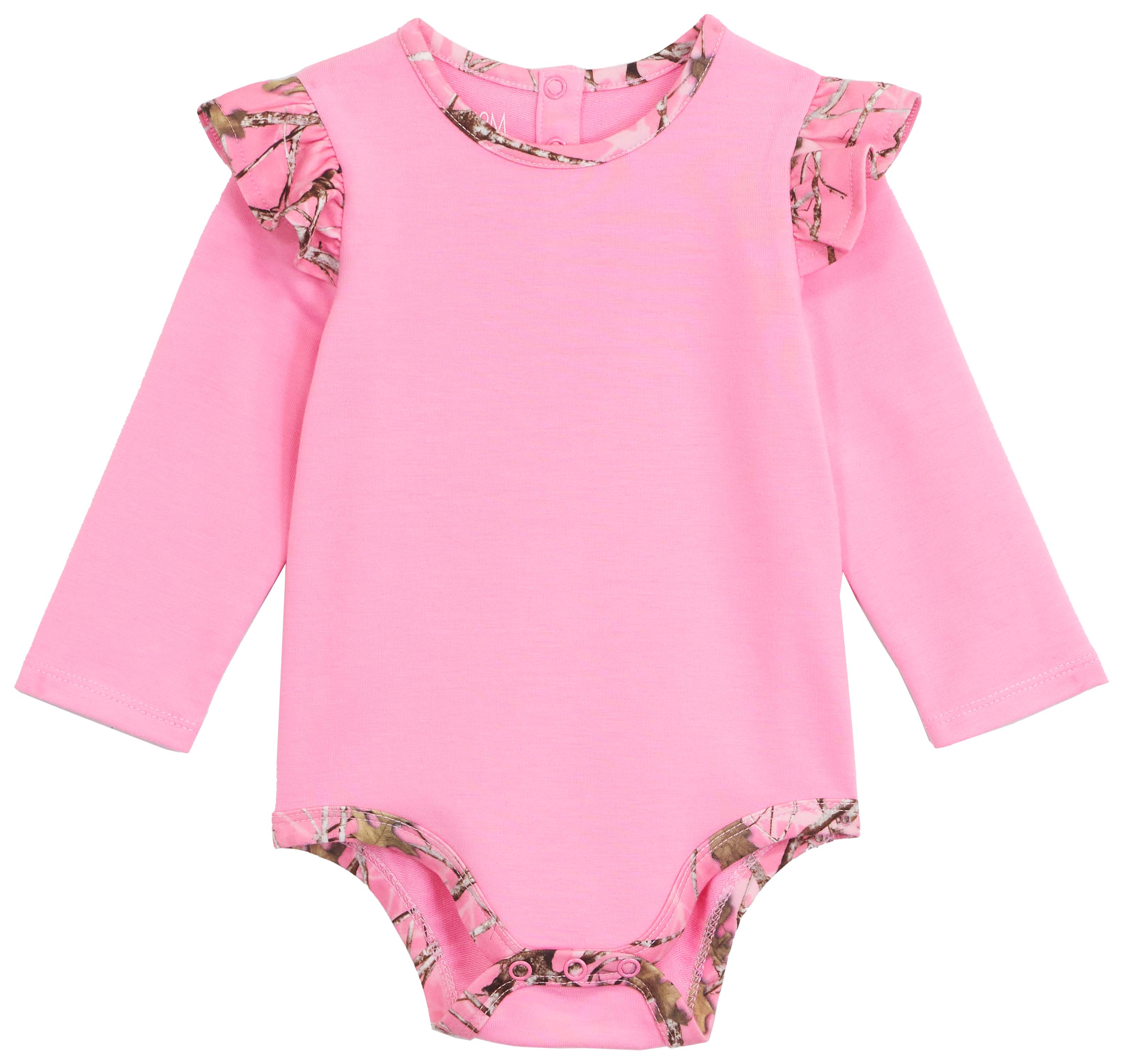 Bass Pro Shops Ruffle Long-Sleeve Bodysuit for Babies