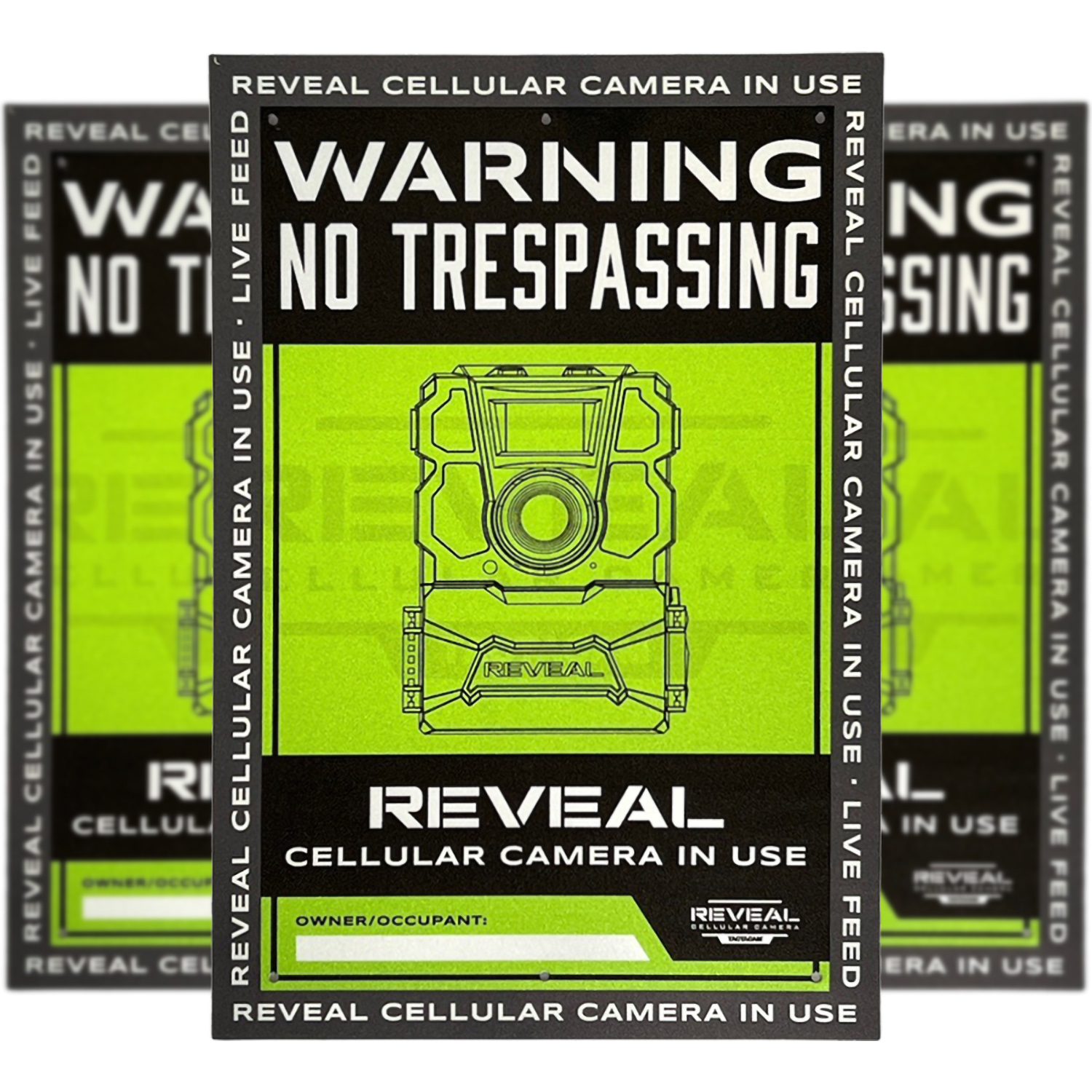 Image of Tactacam Reveal No Trespassing Sign 3-Pack