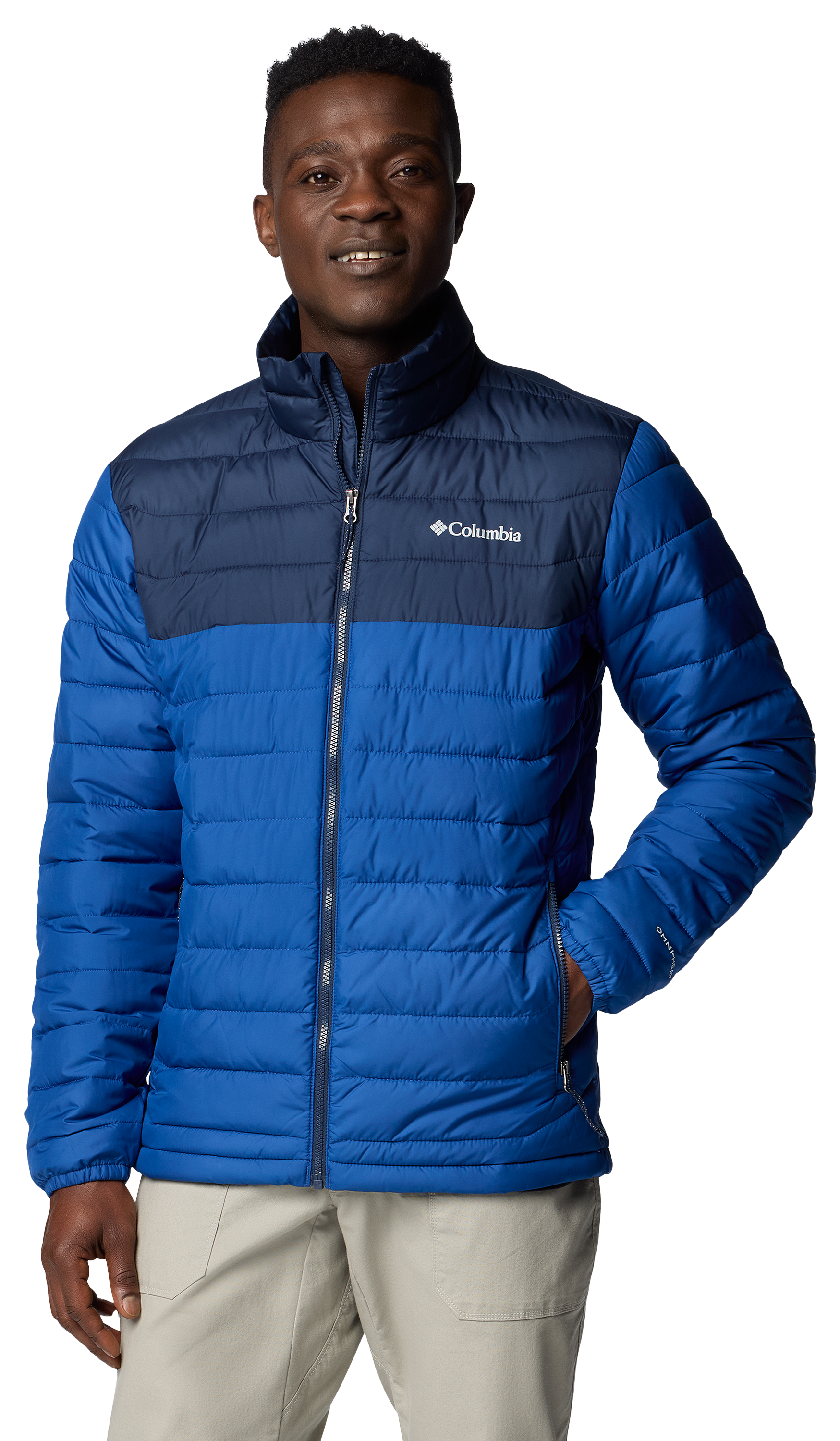 Image of Columbia Powder Lite II Jacket for Men - Mountain Blue/Collegiate Navy - S