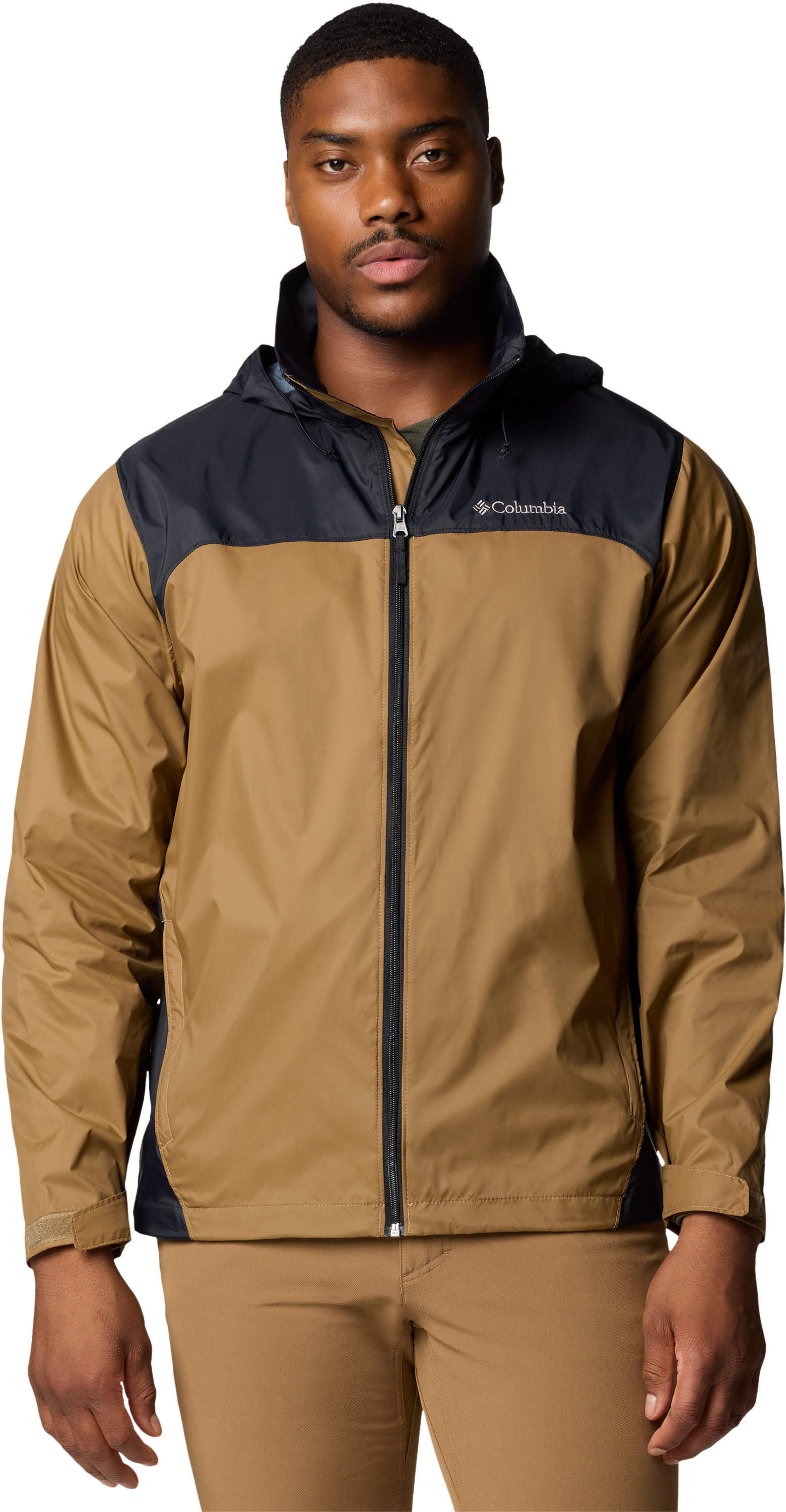 Image of Columbia Glennaker Lake II Rain Jacket for Men - Delta/Black - 2XL