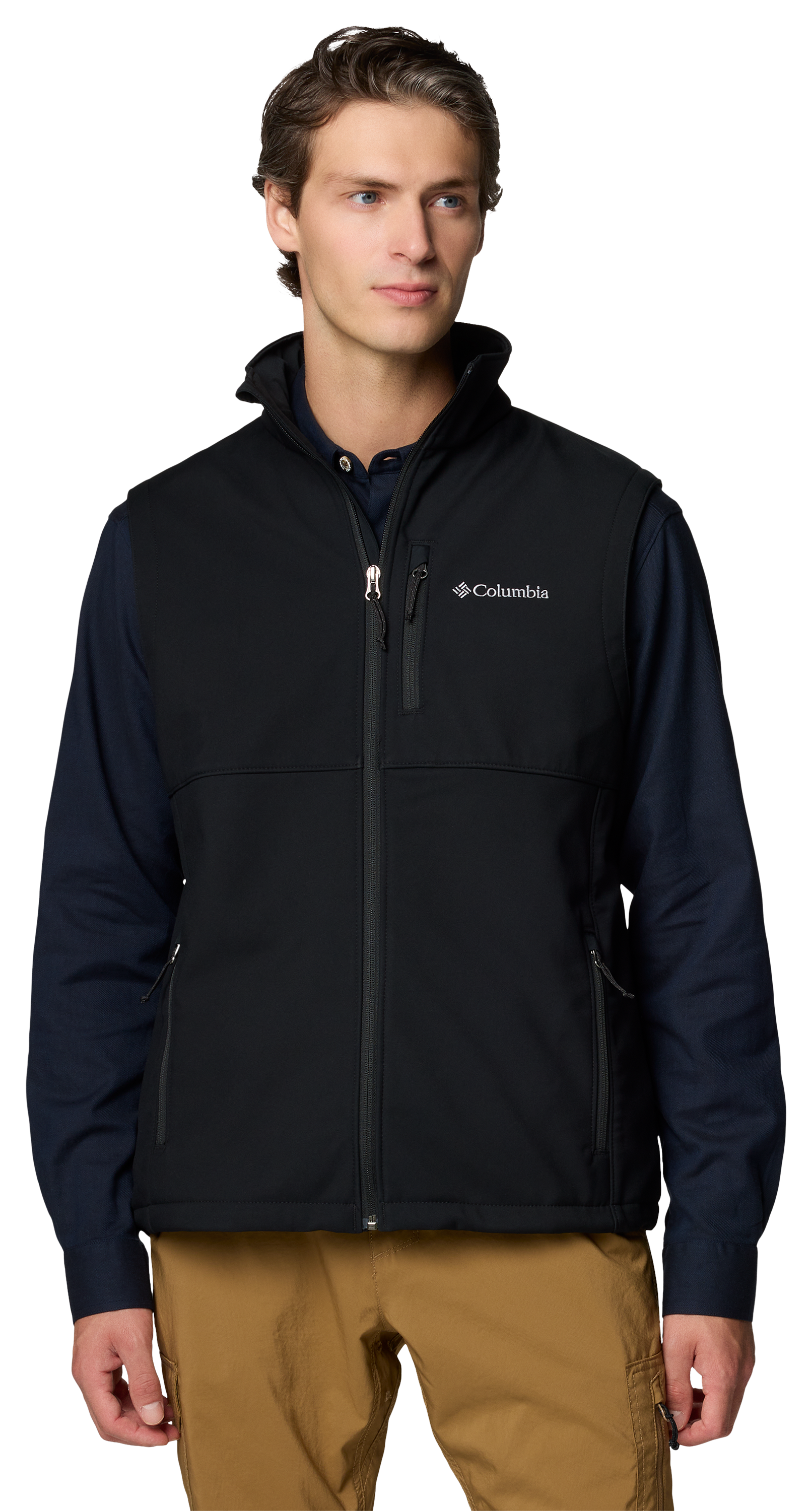 Image of Columbia Ascender II Softshell Vest for Men - Black - 2XL