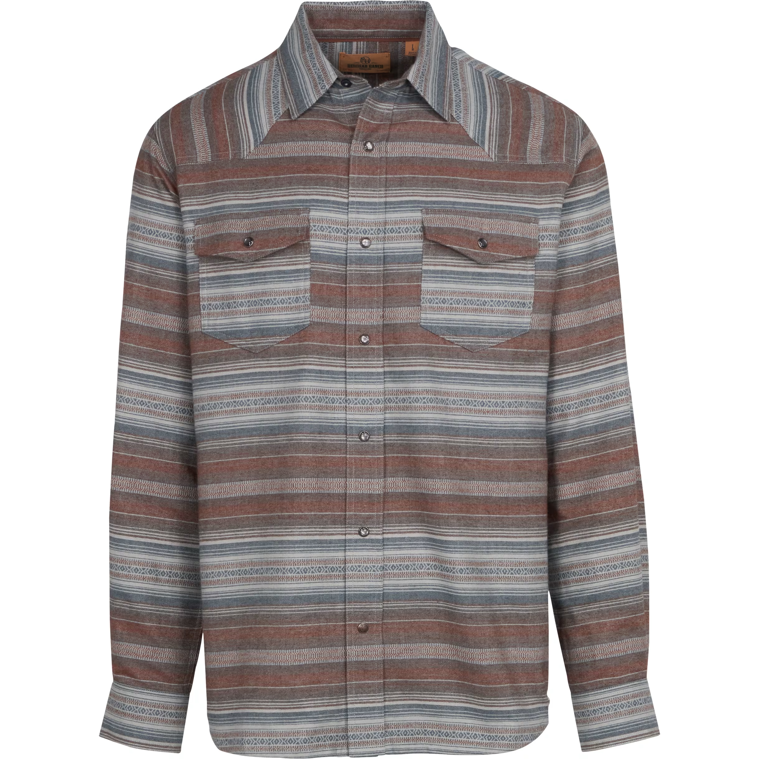 Image of RedHead Ranch Hawkins Creek Jacquard Long-Sleeve Flannel Shirt for Men - Limestone - 2XL