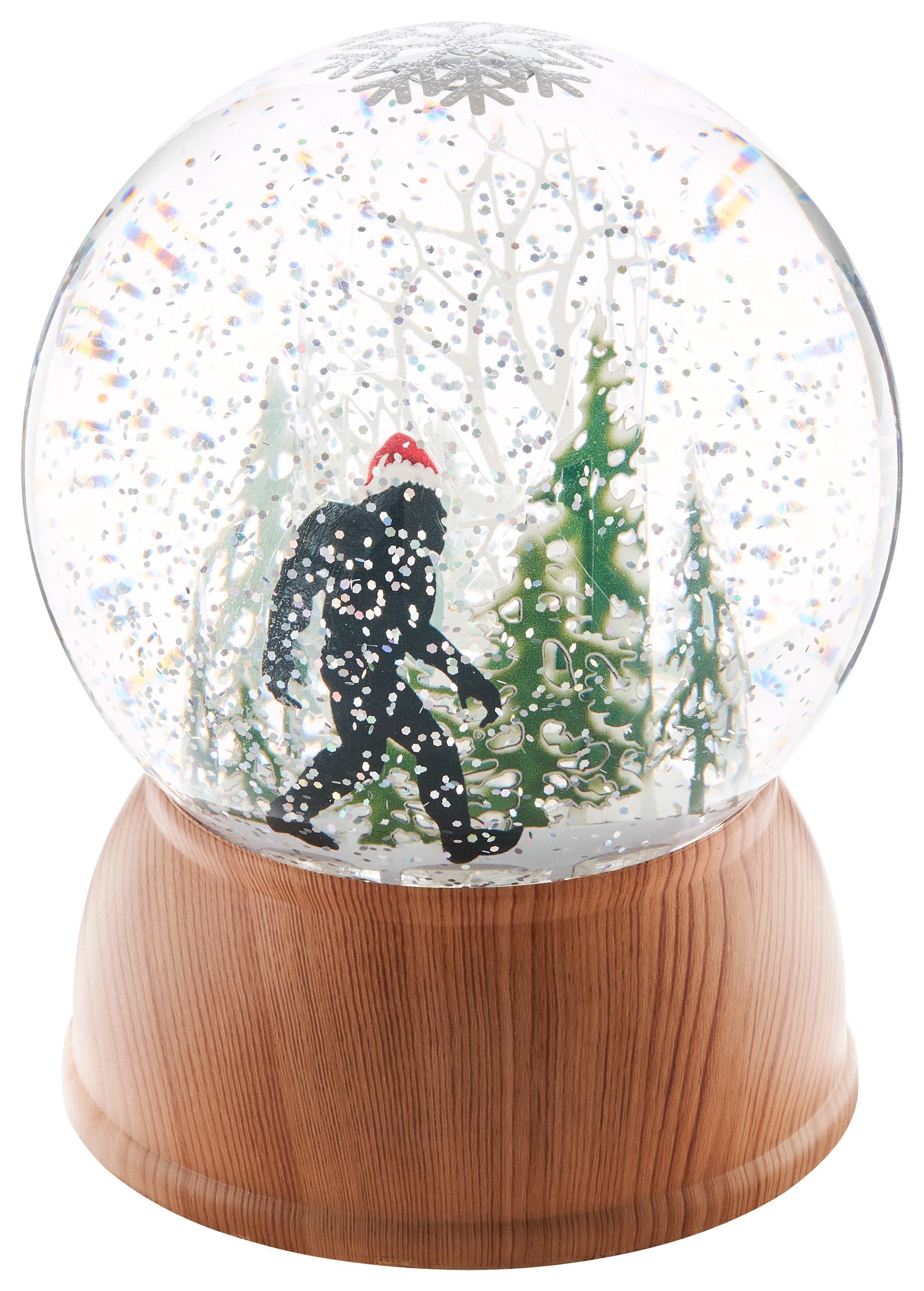 Image of Bass Pro Shops Bigfoot Scene Lighted Snow-Globe Lantern