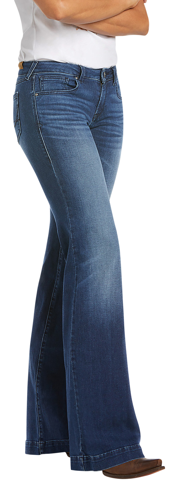 Image of Ariat Mid-Rise Stretch Kelsea Wide-Leg Jeans for Ladies - Joanna