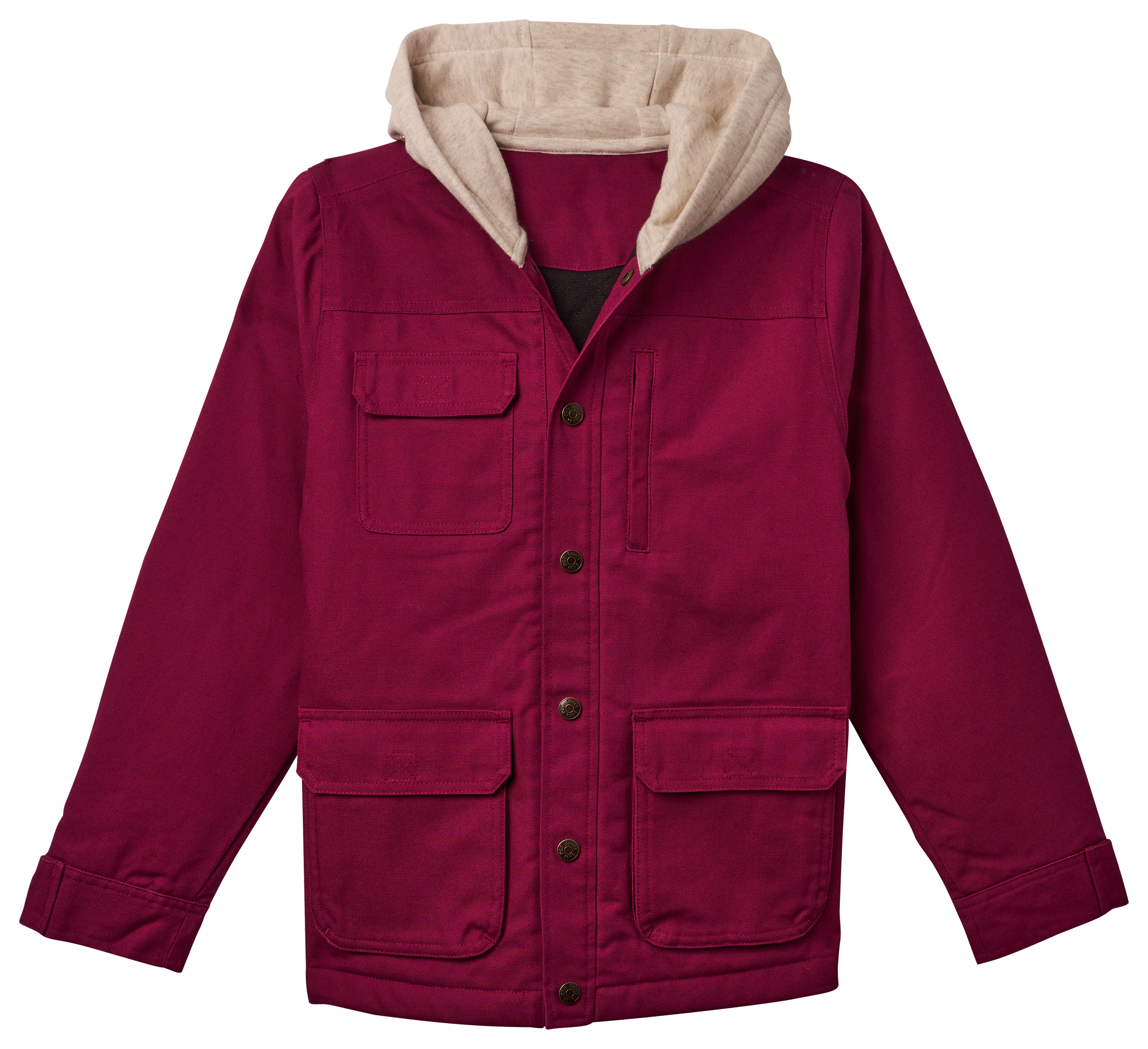 BASS PRO SHOPS Snap-Front Hooded Work Jacket for Kids