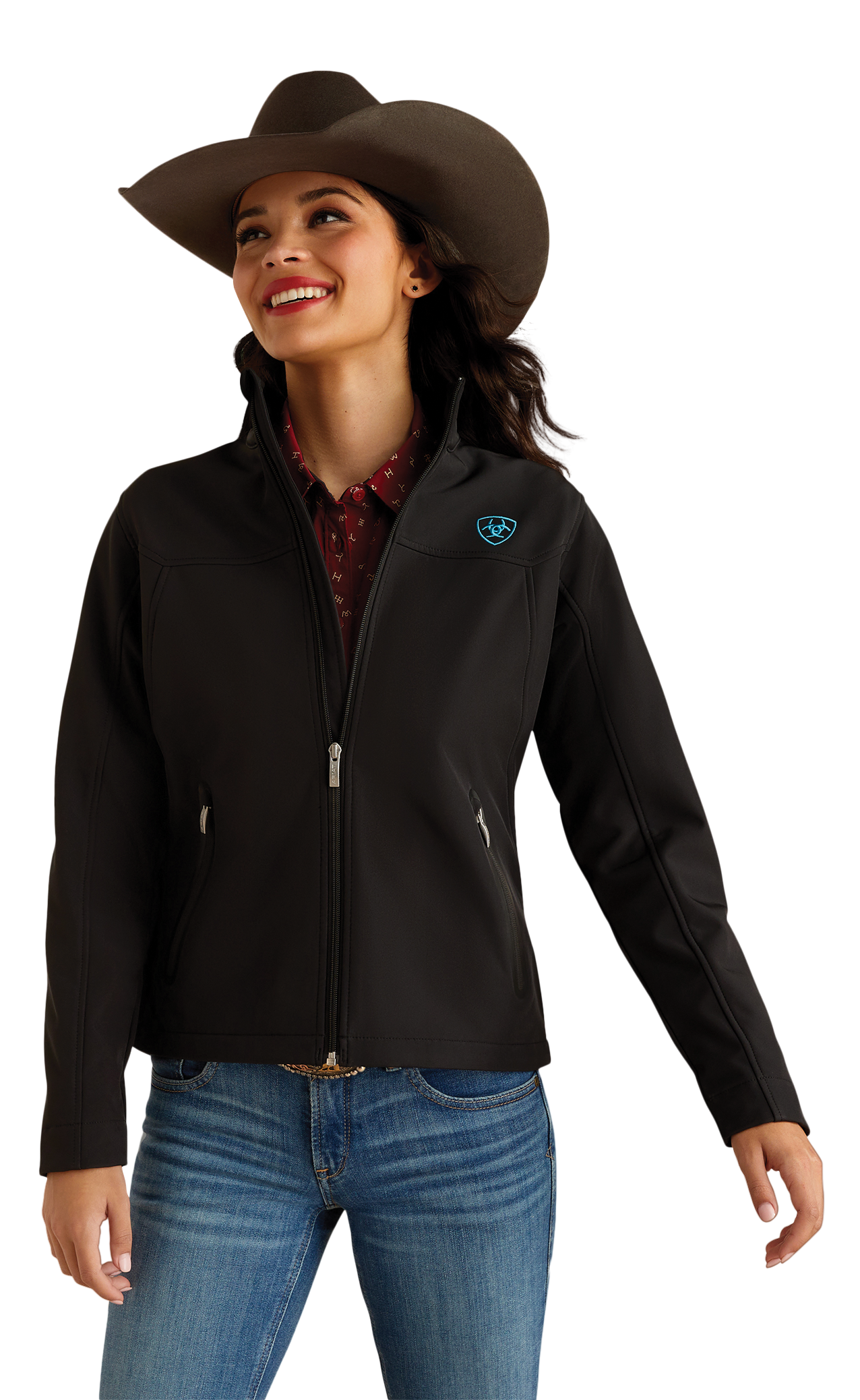 Ariat New Team Softshell Jacket for Ladies - Black/Serrano