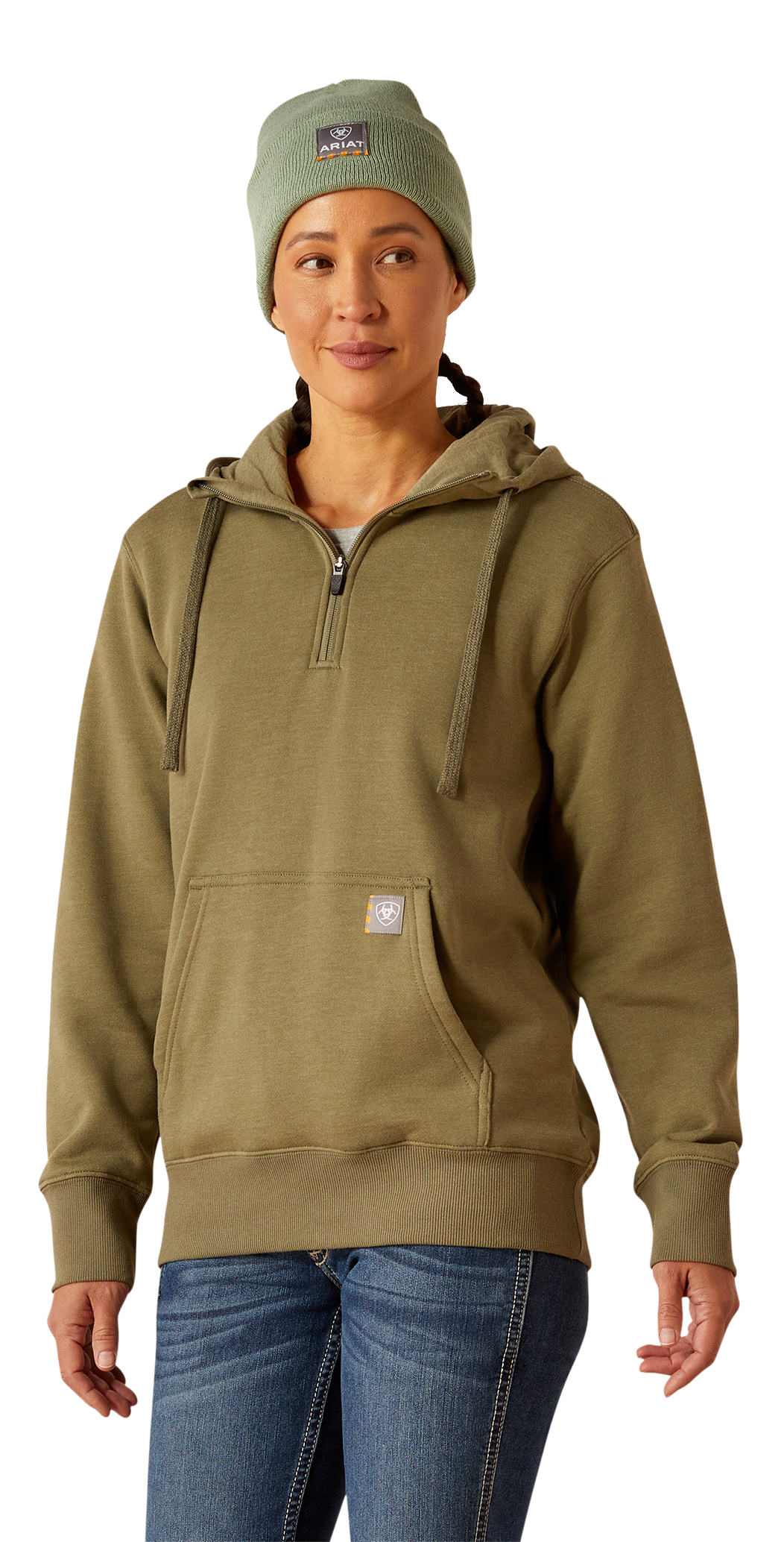 ARIAT Rebar Skill Set Half-Zip Hoodie for Ladies