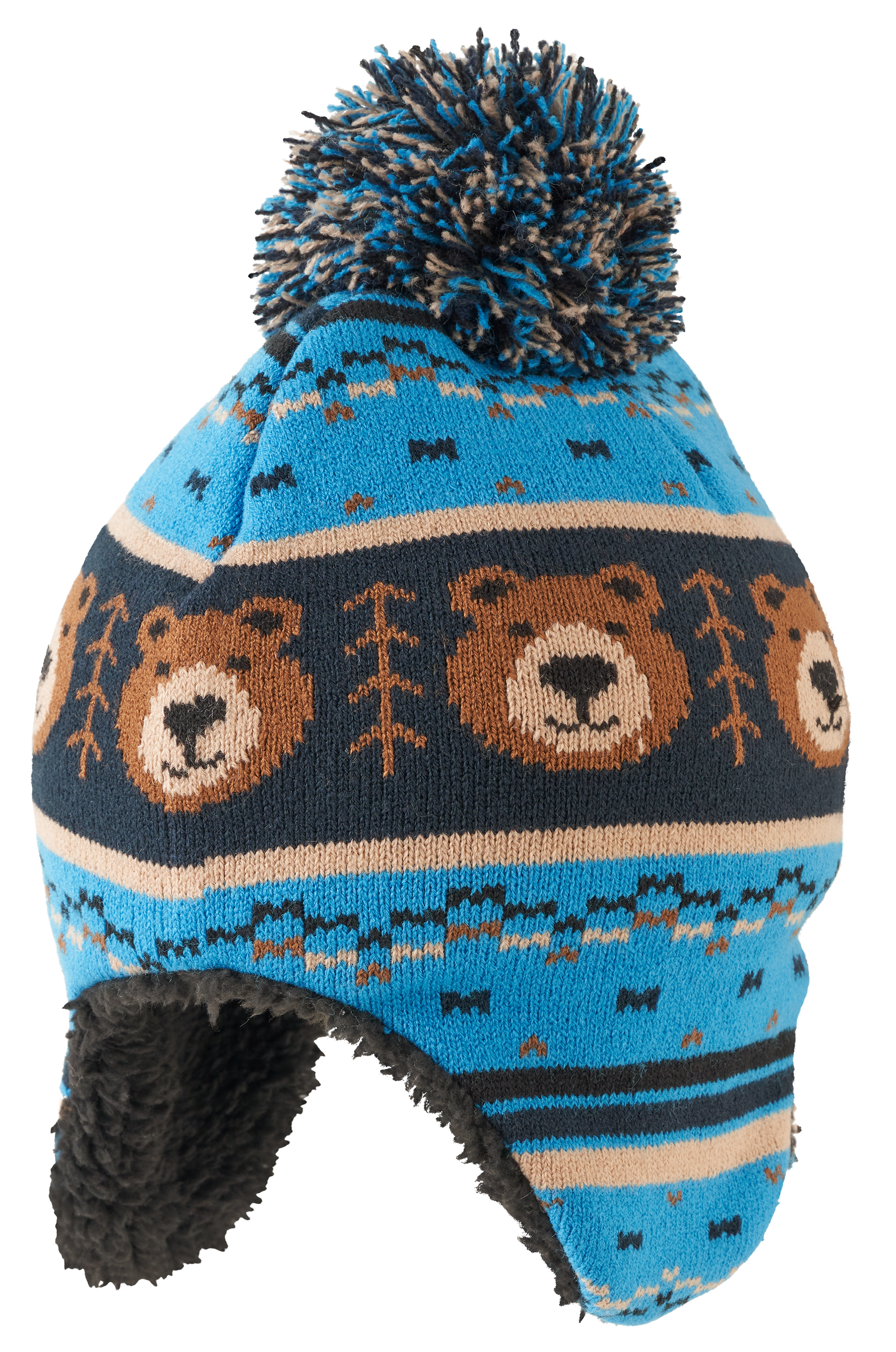 Image of Grand Sierra Critter Pom Beanie for Toddlers - Blue