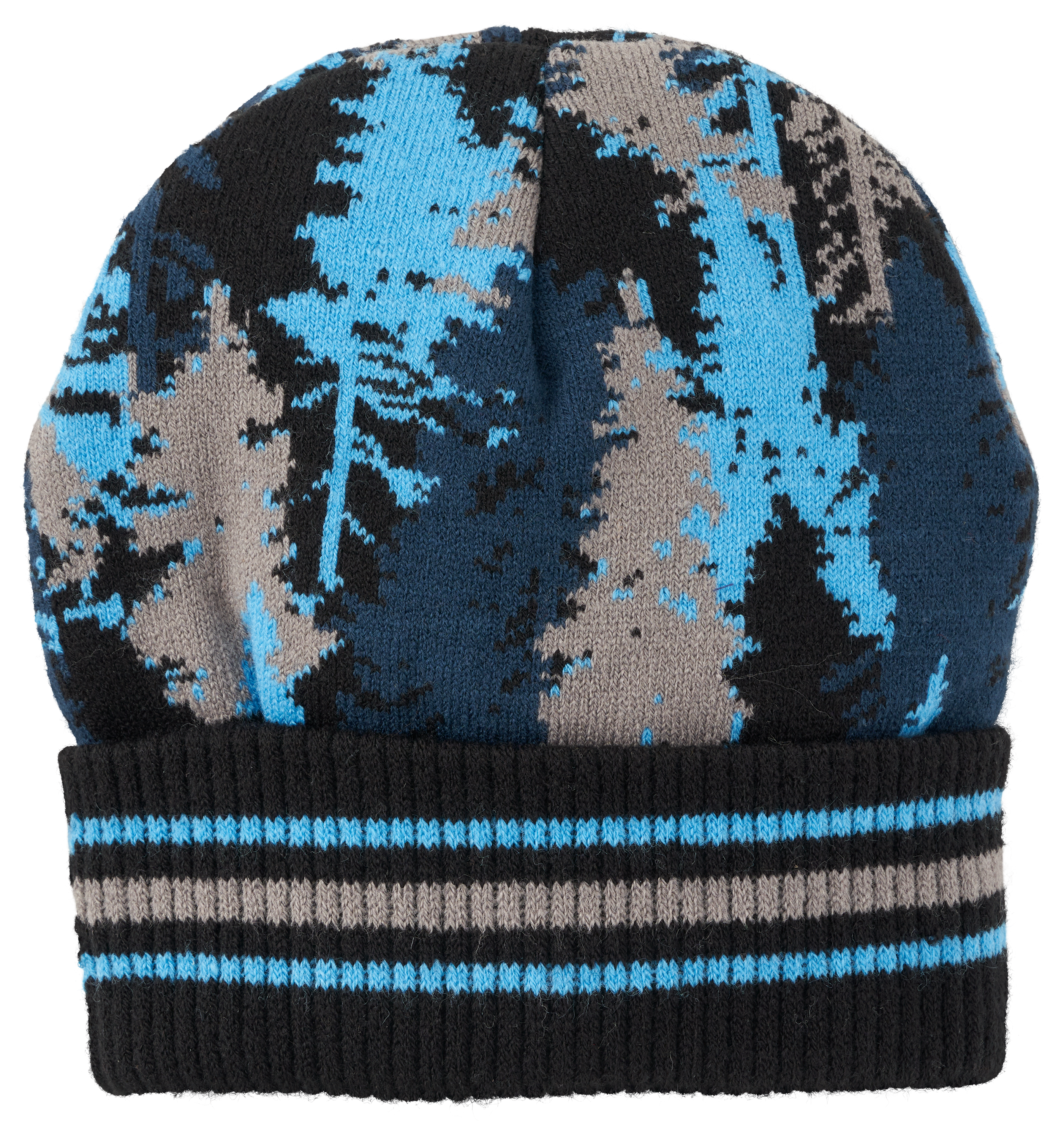 Image of Grand Sierra Tree Cuff Beanie for Kids - Teal/Blue