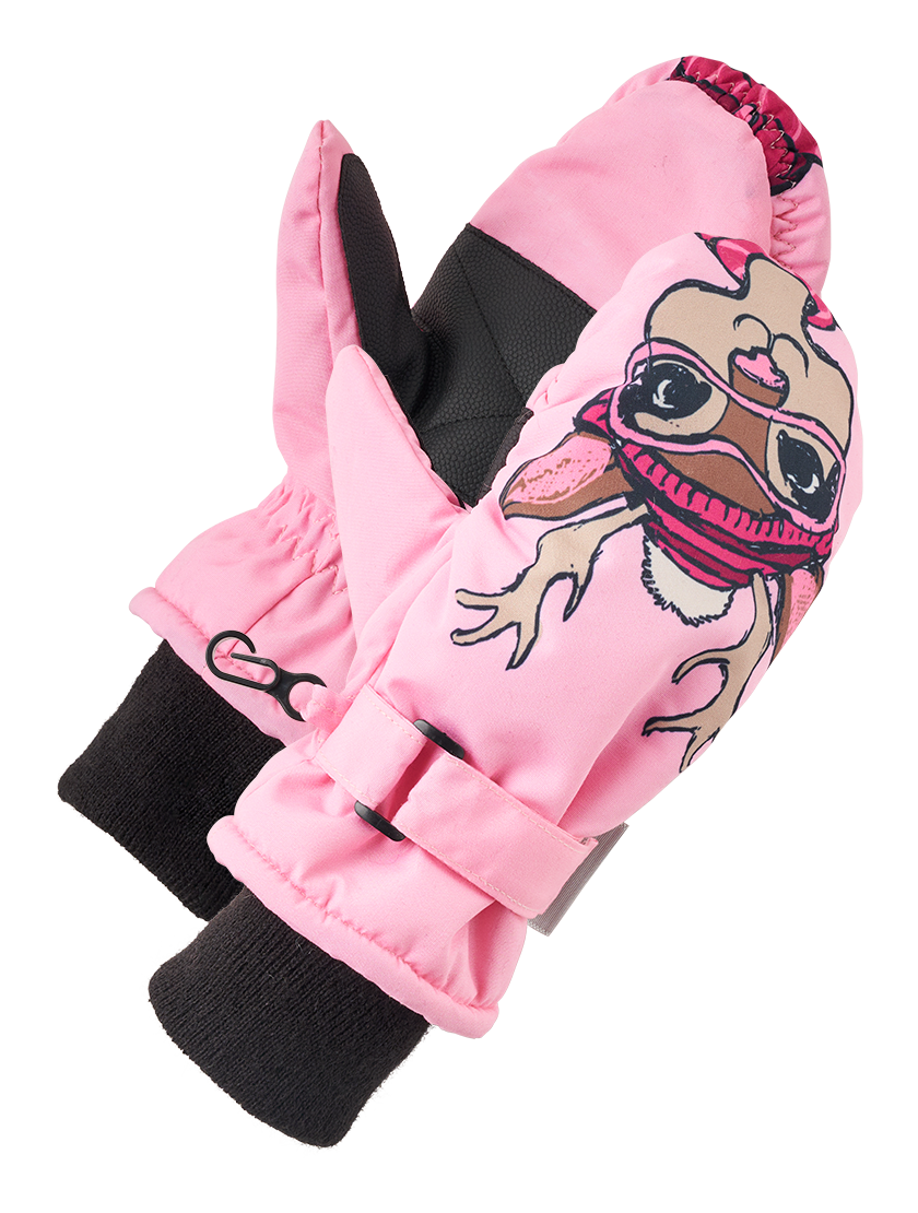 Image of Grand Sierra Graphic Logo Ski Mittens for Toddlers - Pink