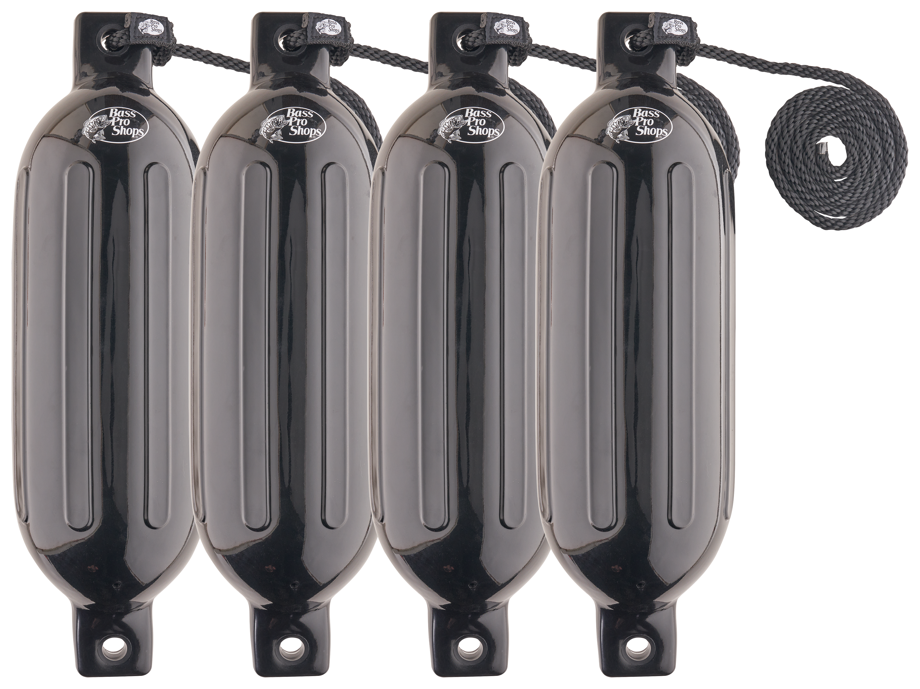Image of Bass Pro Shops Boat Fender 4-Pack - Black