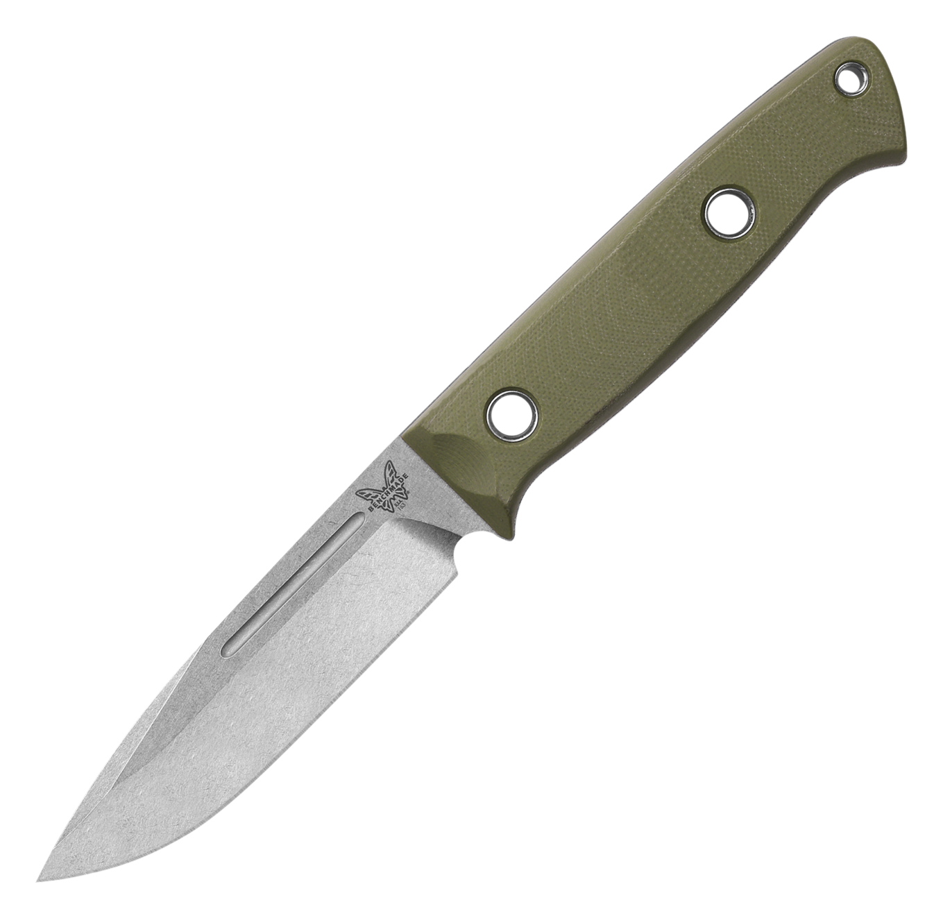 Image of Benchmade Bushcrafter Fixed Blade Knife with Leather Sheath