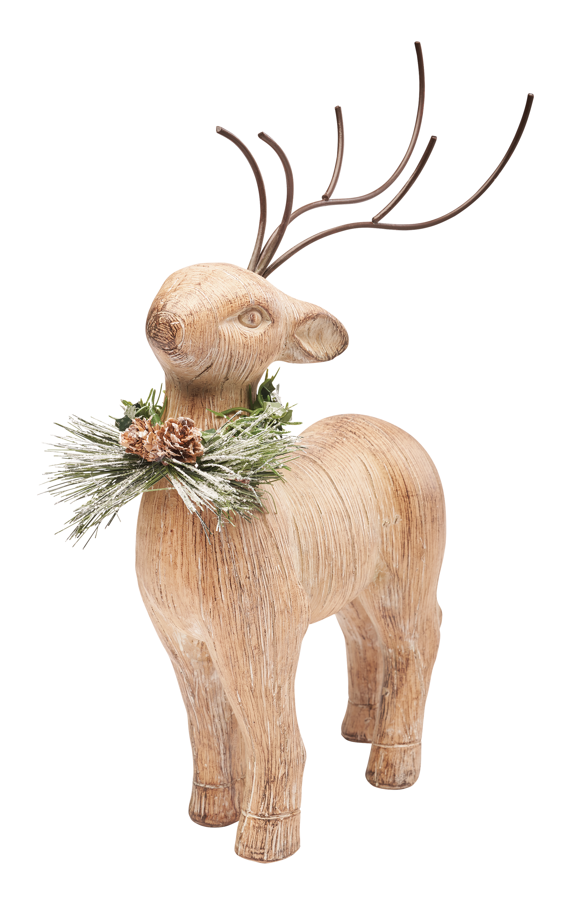 Image of Bass Pro Shops Standing Deer with Metal Antlers Holiday Decor